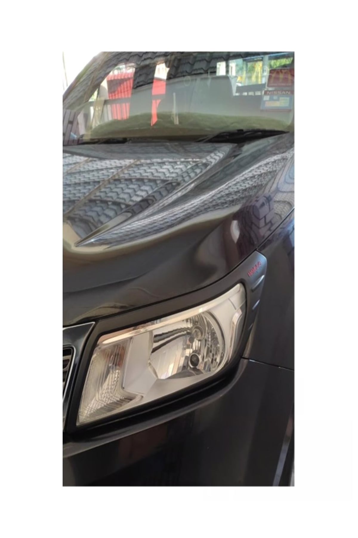 2015-2021 Nissan Navara Np300 Far Çerçevesi Koruma Kaplama Mat Siyah