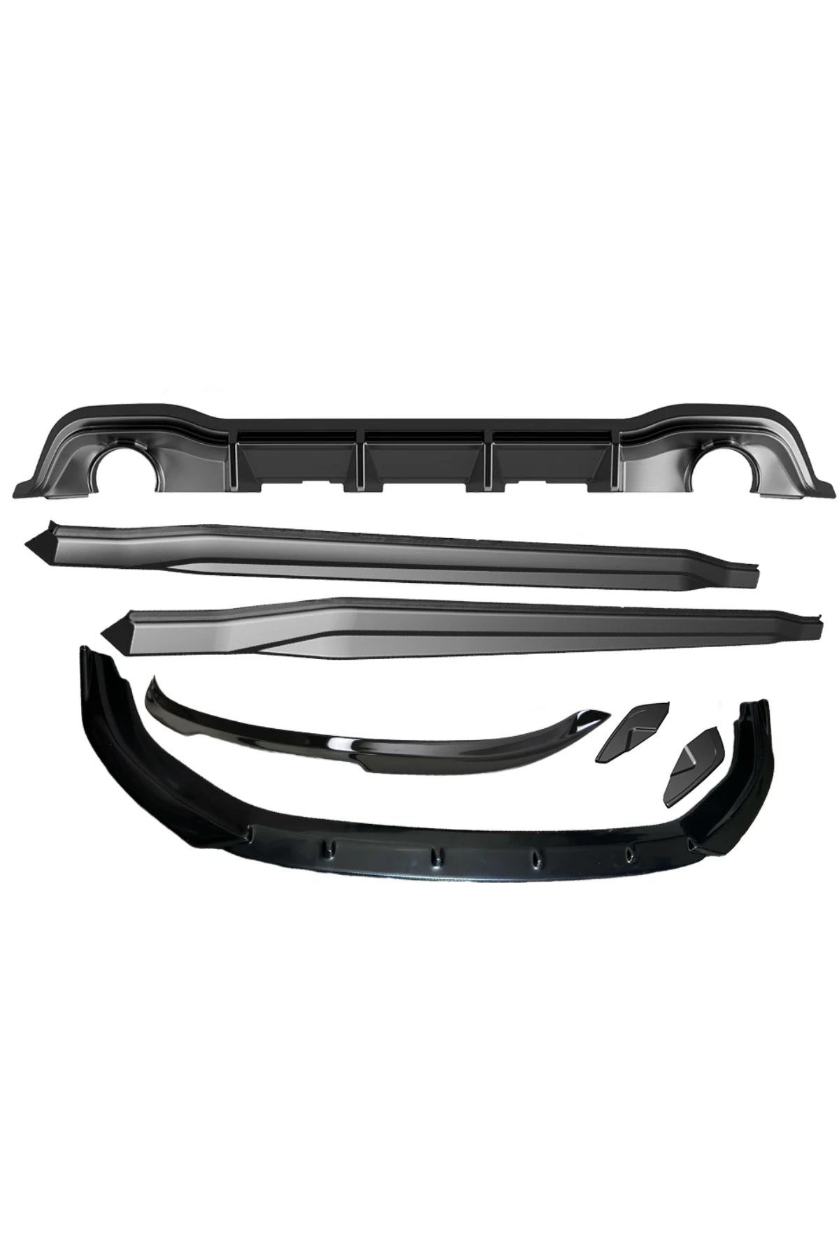 Volkswagen Golf 8 R Line 2020-2024 Body Kit Seti Ön Lip Marşpiyel Difüzör Spoiler Flap