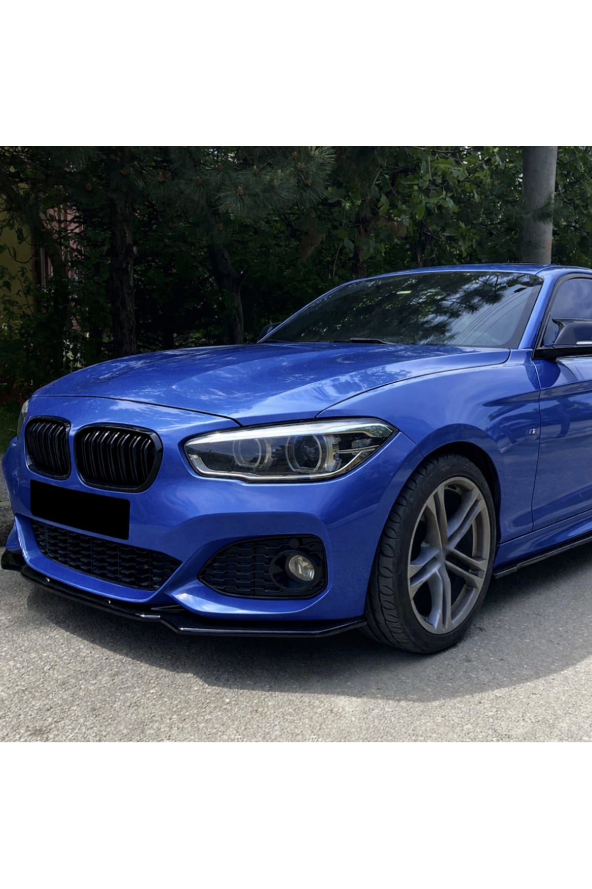BMW 1 Serisi F20 F21 2015-2019 M Paket Ön Lip Piano Black Ön Tampon Eki