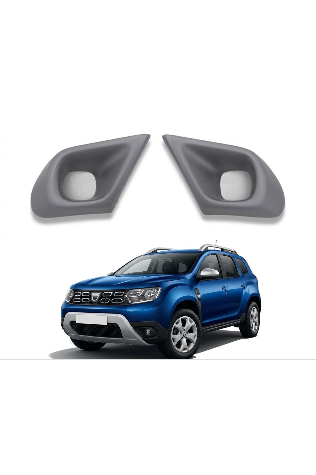 2018+DACİA DUSTER SİS FARI KAPLAMA KORUMA ÇERÇEVESİ GRİ