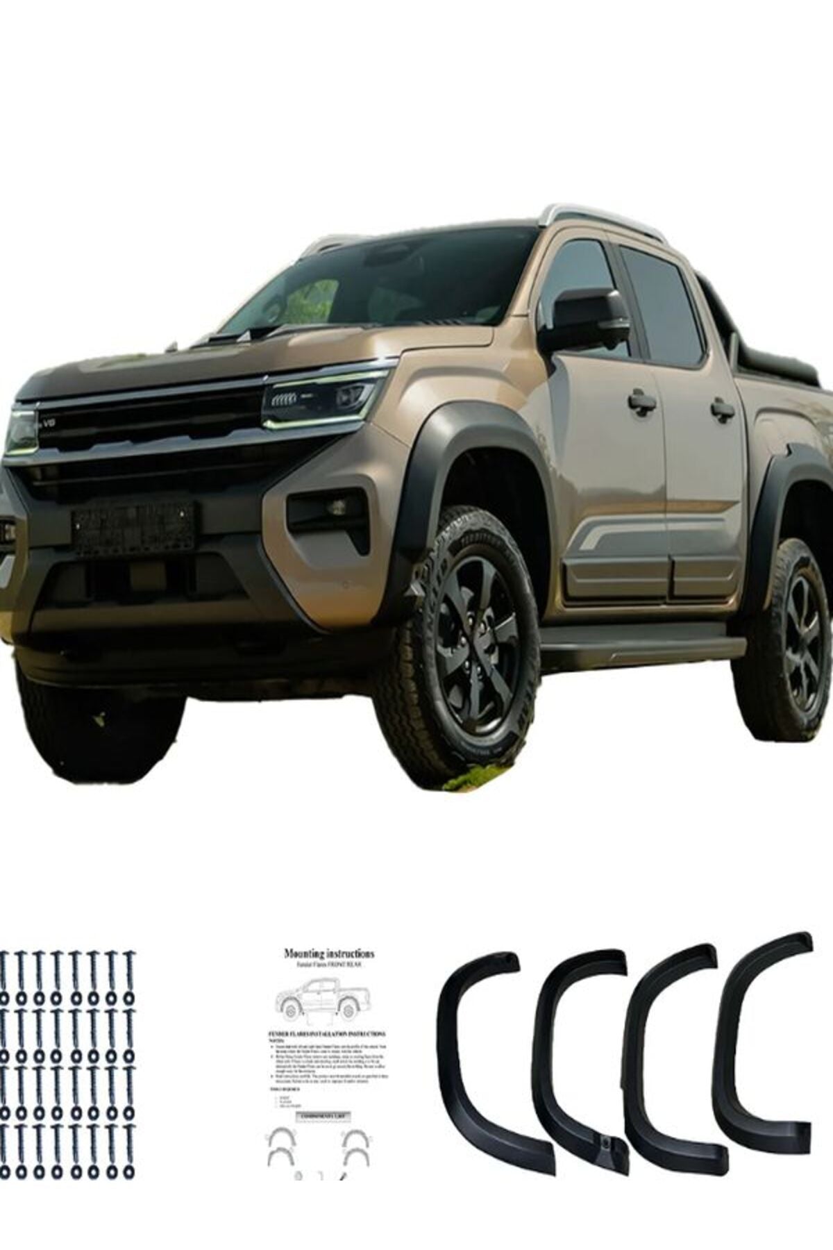 Volkswagen Amarok Çamurluk Dodik Seti (Park Sensörlü) 2022+ Uyumlu