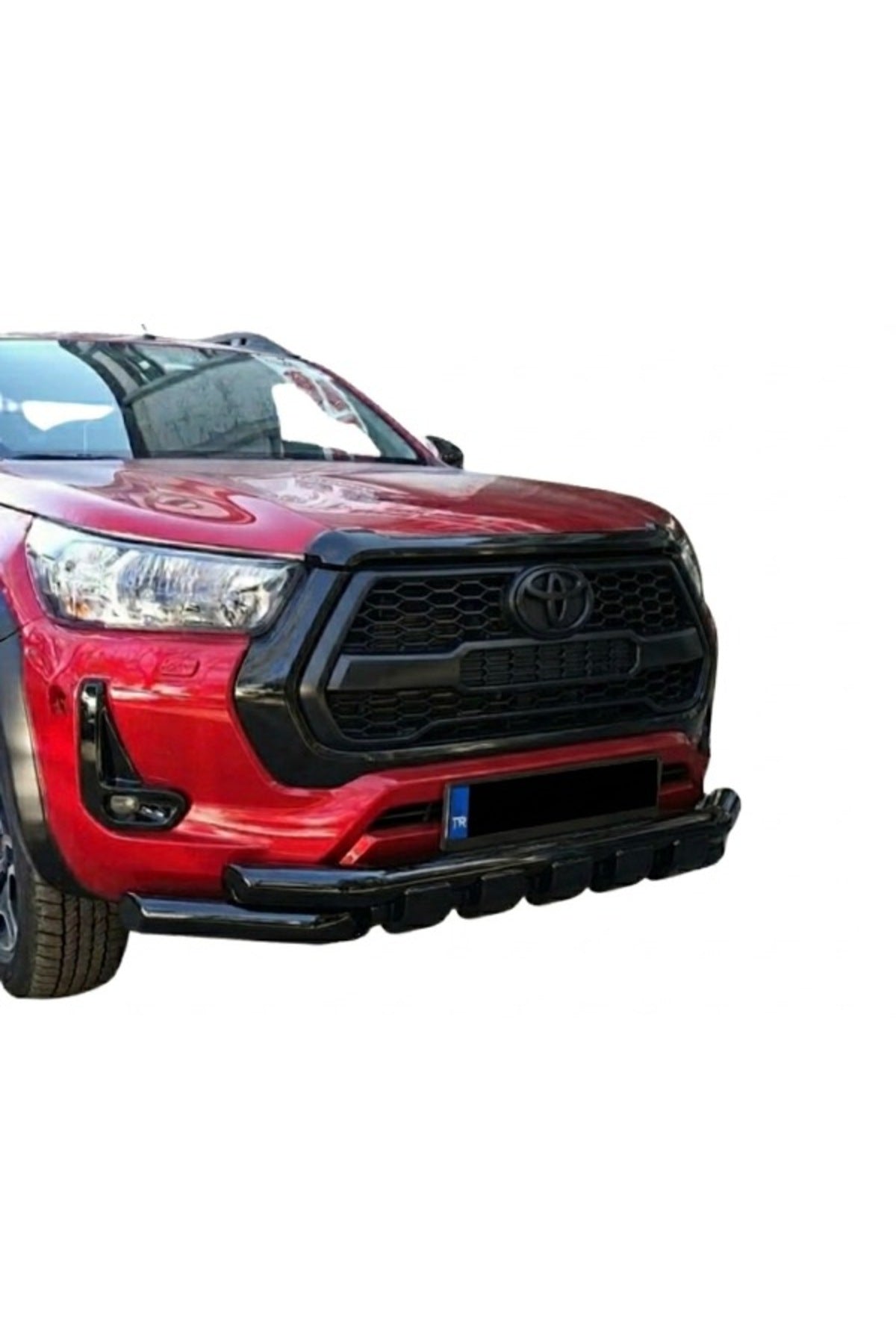2015+TOYOTA HİLUX ÖN SHARK TAMPON KORUMA DEMİRİ PARLAK SİYAH