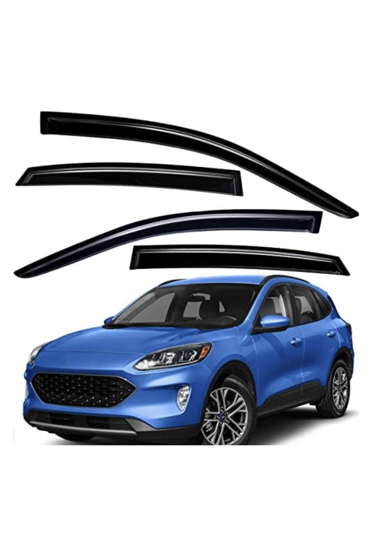 2020+ Ford Kuga Cam Rüzgarlığı – Parlak Siyah (4 Parça)