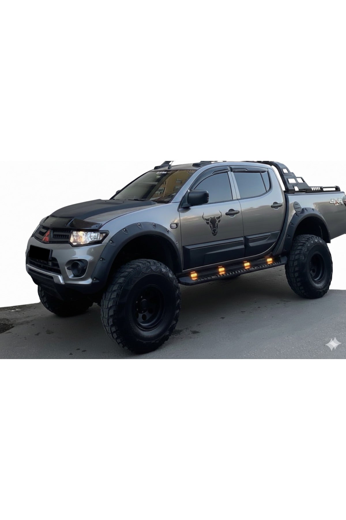 2007-2014 Mitsubishi L200 Kapı Gövde Kaplama Koruma Kabartma Mat Siyah
