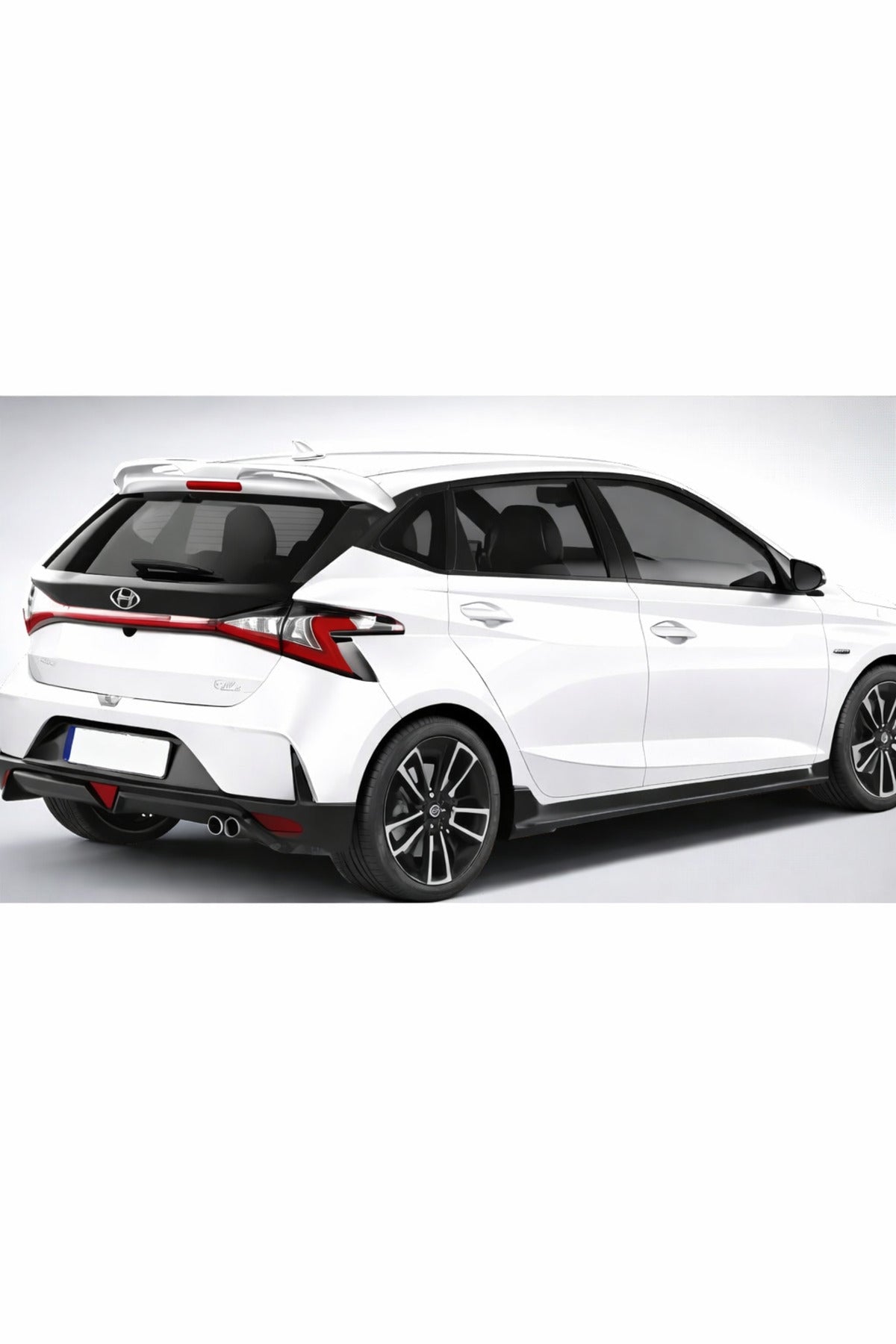 2020+ Hyundai I20 Yarasa Spoiler Plastik Beyaz Boyalı | Sportif Tasarım | Birebir Uyum
