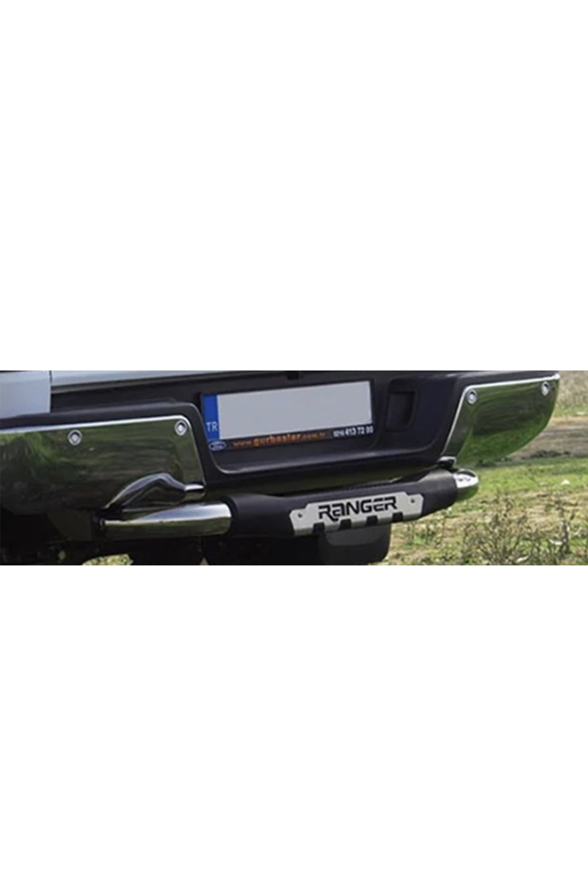 Ford Ranger T9 Arka Tampon Koruma Demiri | Krom Arka Koruma Barı – Demir