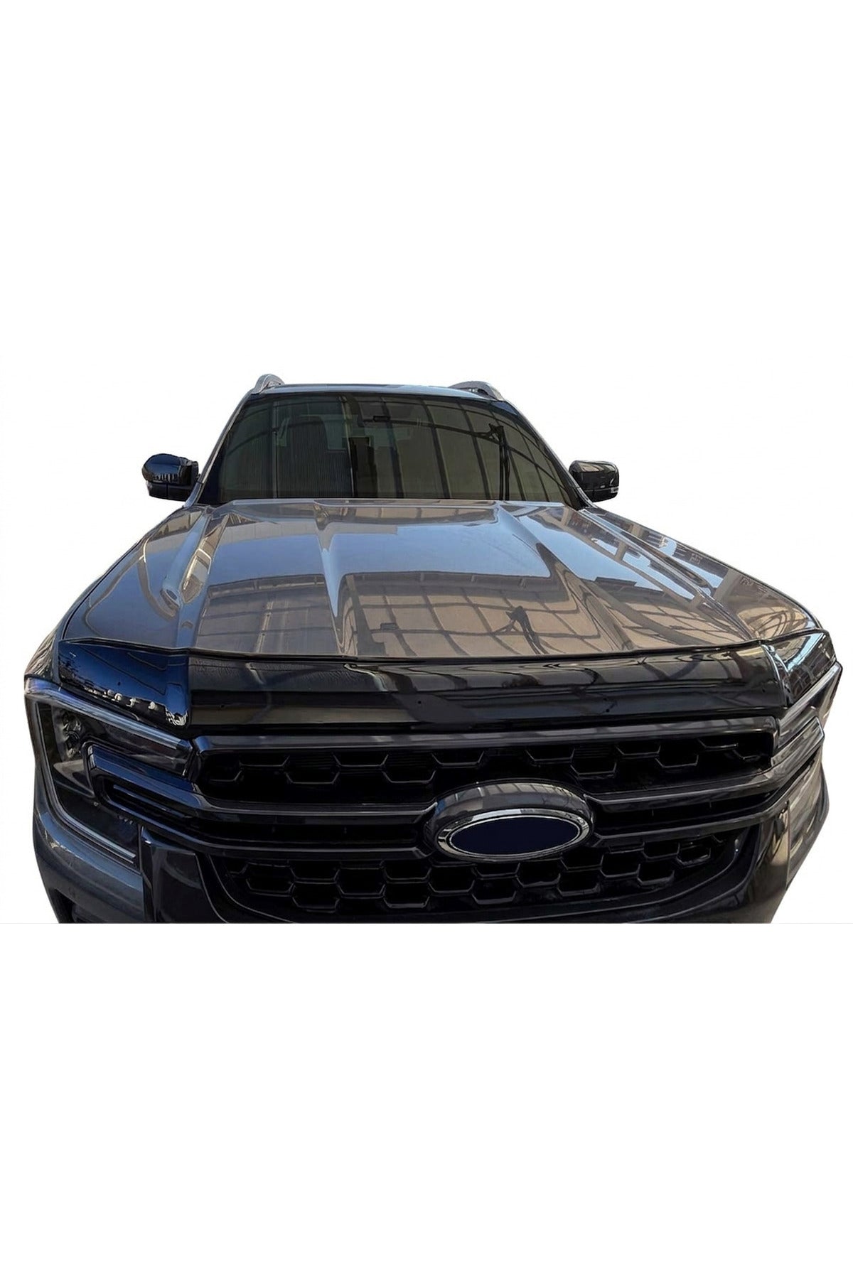 2023+FORD RANGER T9 KAPUT KORUMA RÜZGARLIĞI PARLAK SİYAH