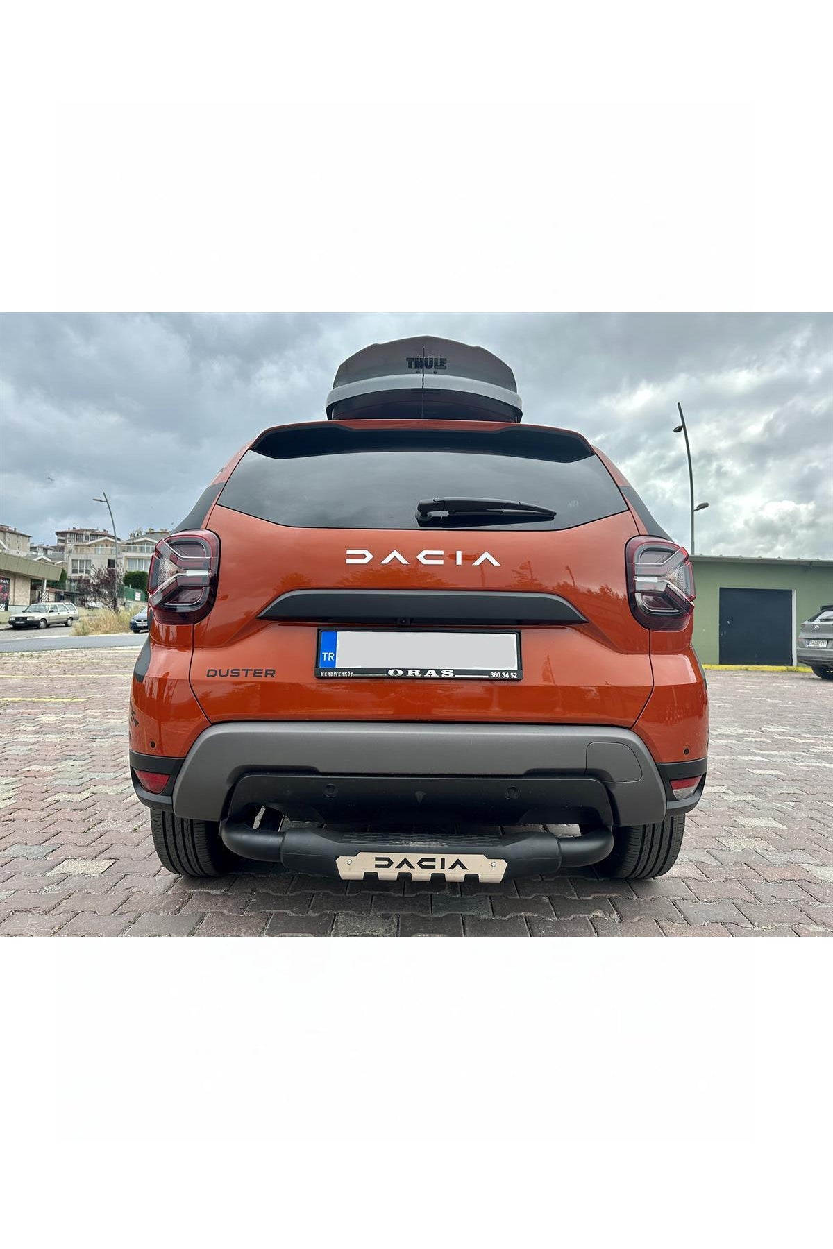 Dacia Duster 2010+ Arka Tampon Koruma Demi̇ri̇ Si̇yah | Duster Yazili | Off-Road