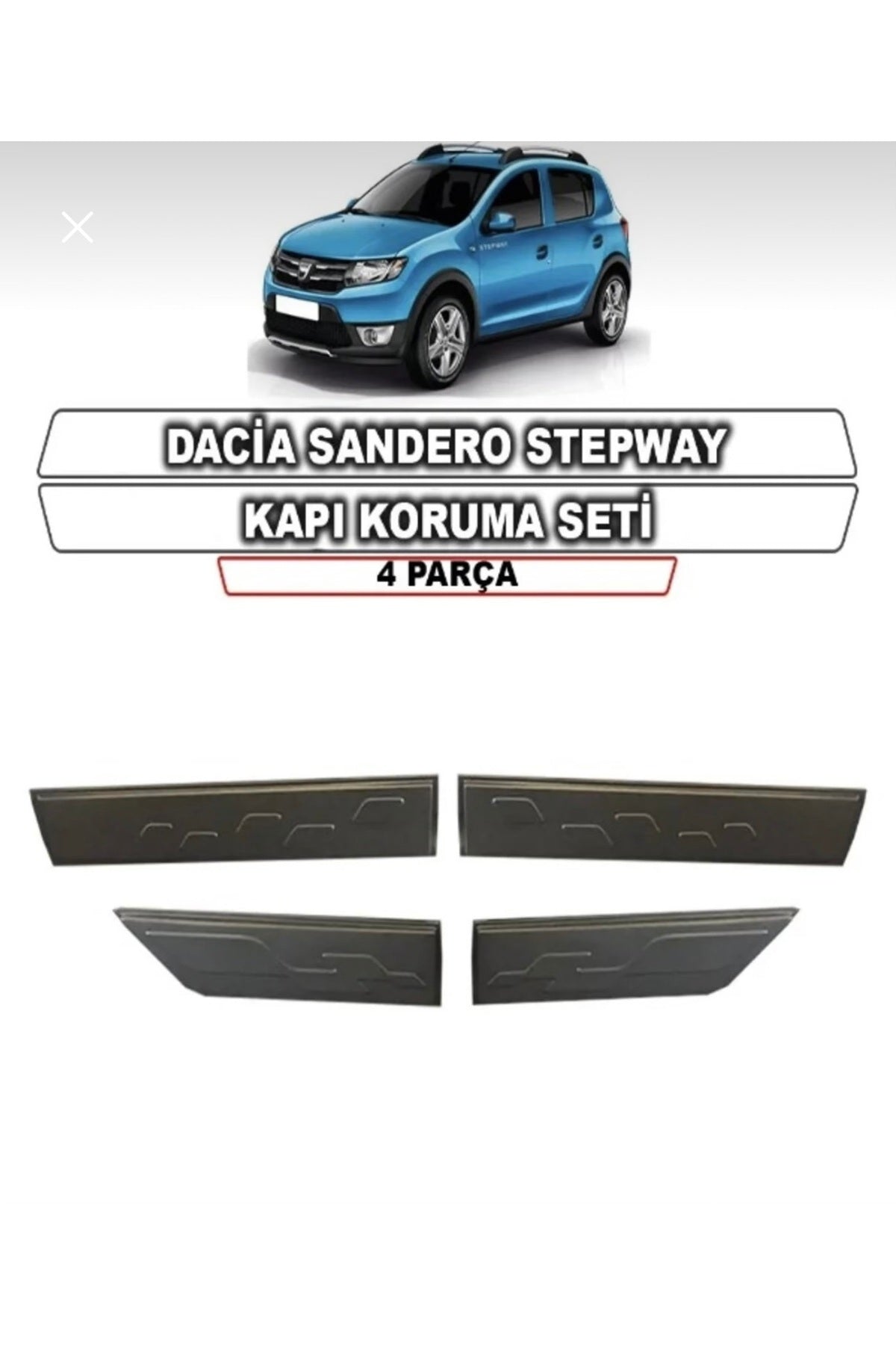 2012-2020 Dacia Stepway Kapı Gövde Kaplama Kabartma Koruma Dodik
