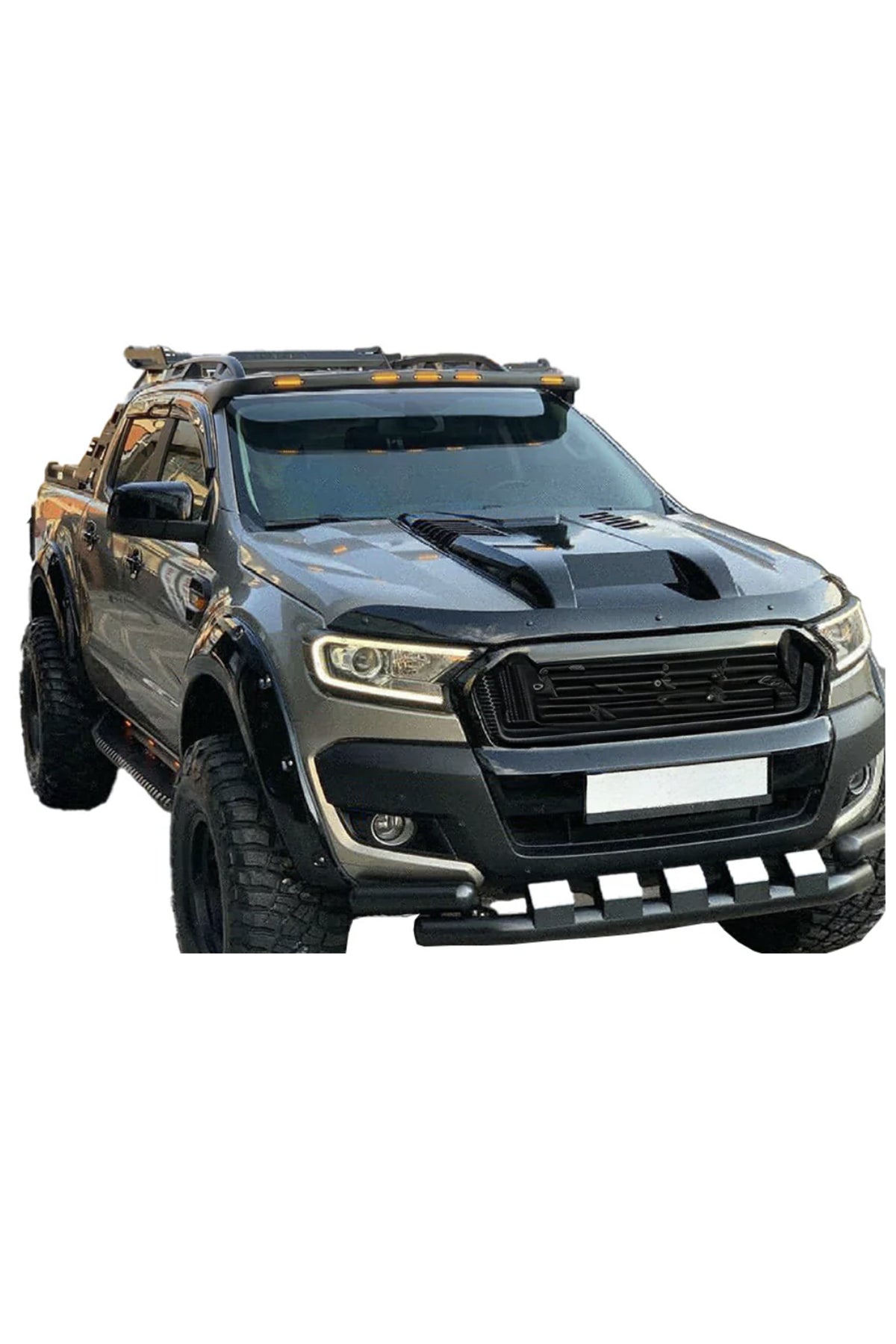 Ford Ranger 2012-2021 Kaput Kaplama | Piano Black (Parlak Siyah) Kaput Üstü Kaplama – Siyah