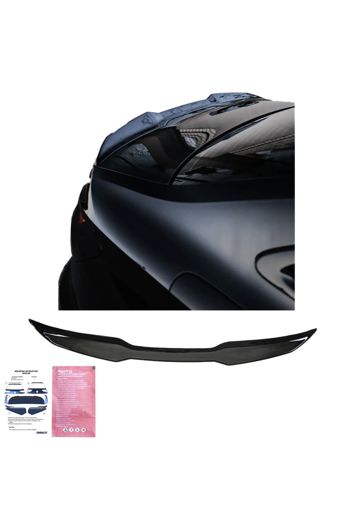 Audi A3 Sedan 2020-2024 Spoiler 8Y Kasa Piano Black Bagaj Üstü Spoiler Eki