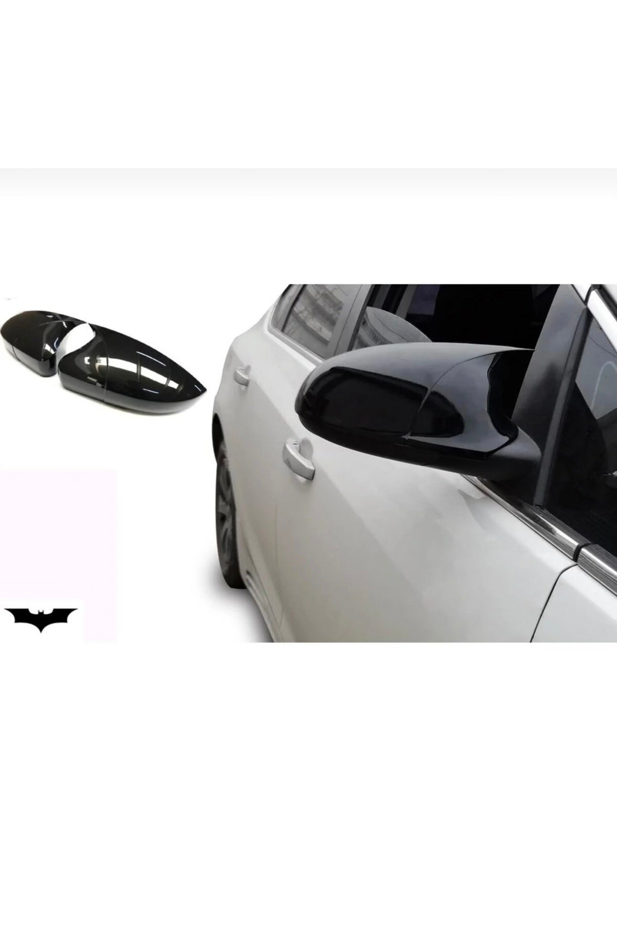 2009-2017 Volkswagen Polo Mk5 Batman Yarasa Ayna Kapak Piano Black