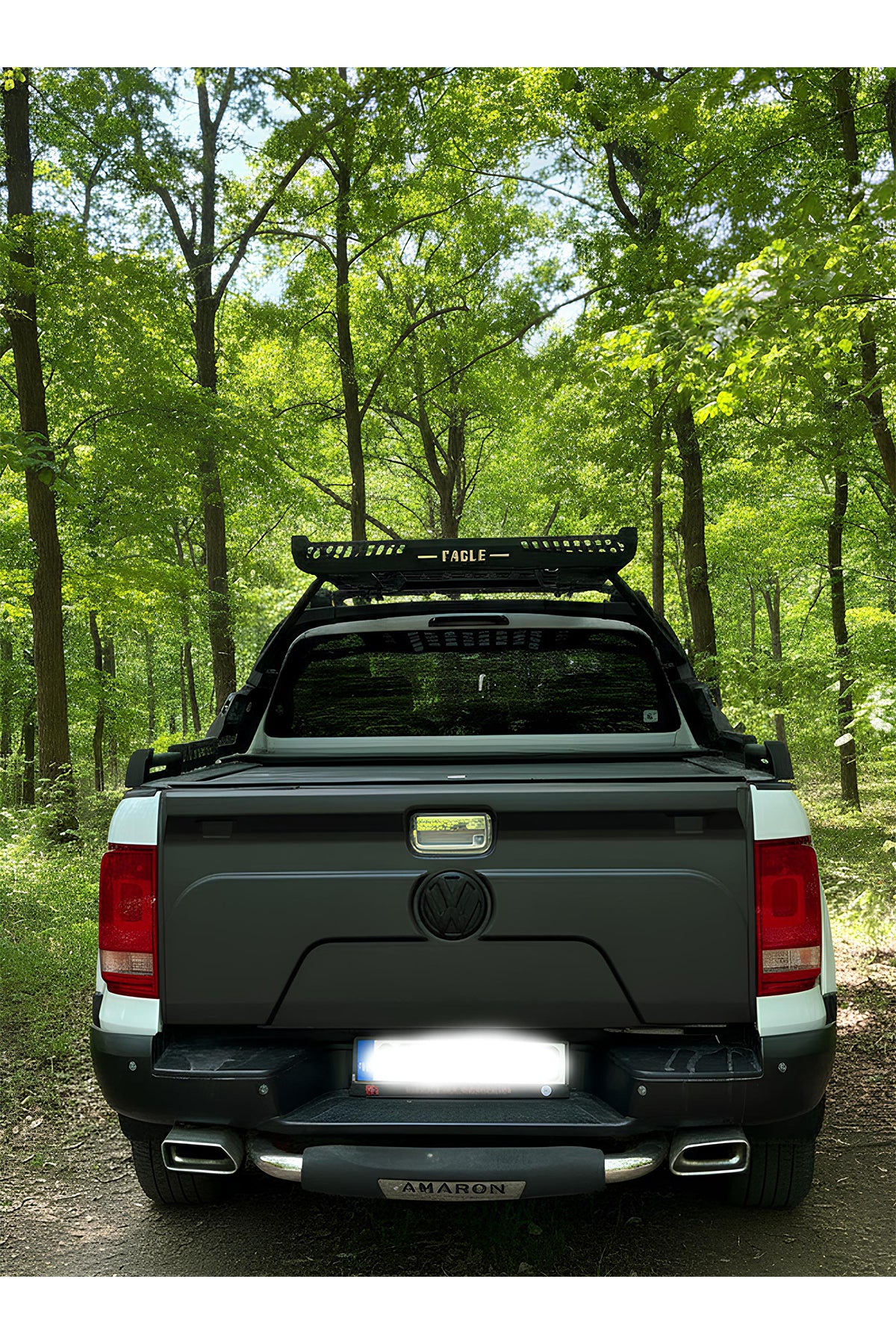 Volkswagen Amarok 2010-2016 Arka Bagaj Kapağı Kaplama (Yazisiz) | Mat Siyah – Arka Kapak Koruma