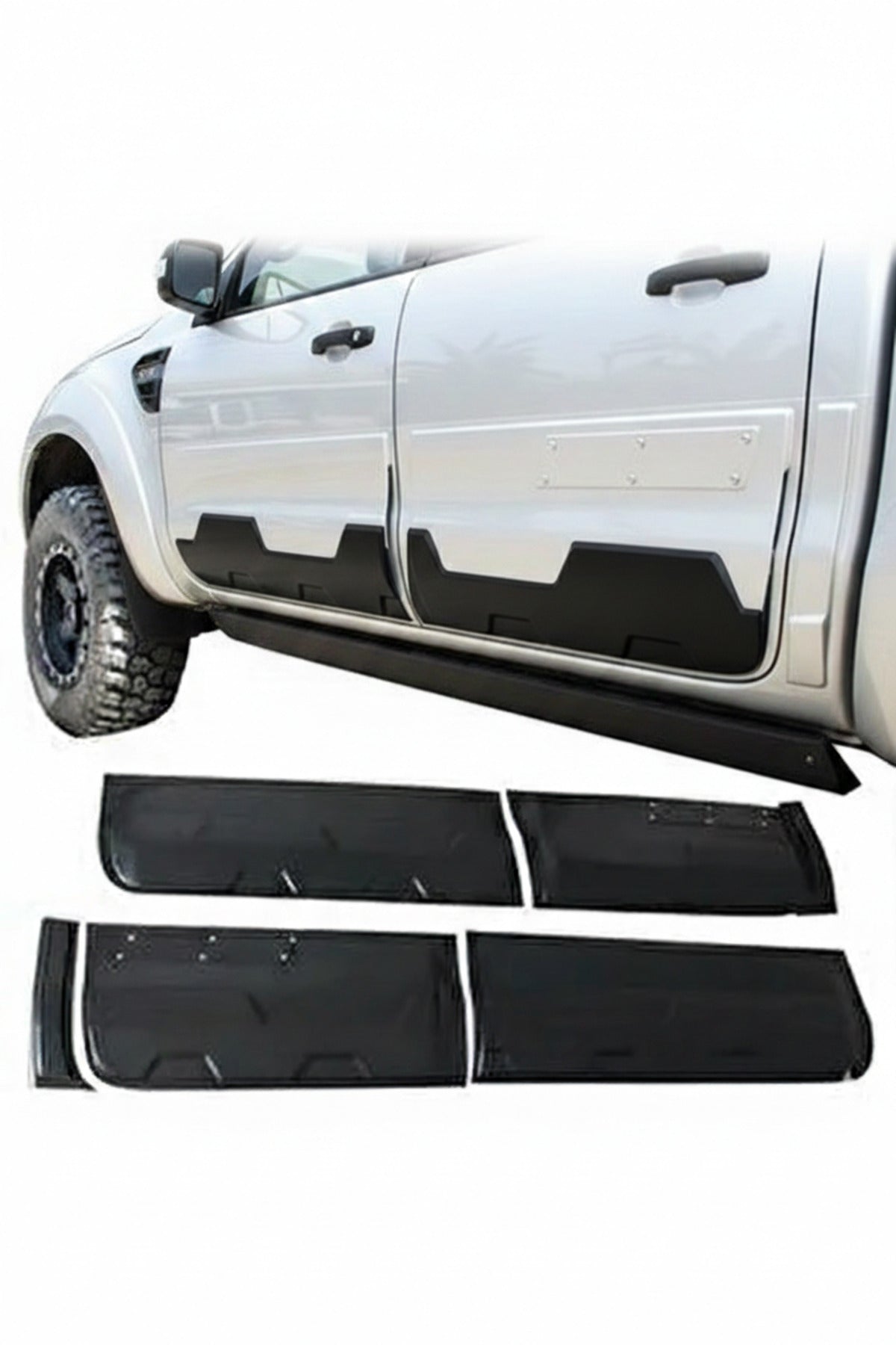 Ford Ranger T6 T7 T8 Jumbo Kapi Gövde Kaplama Kabartma Koruma Si̇yah