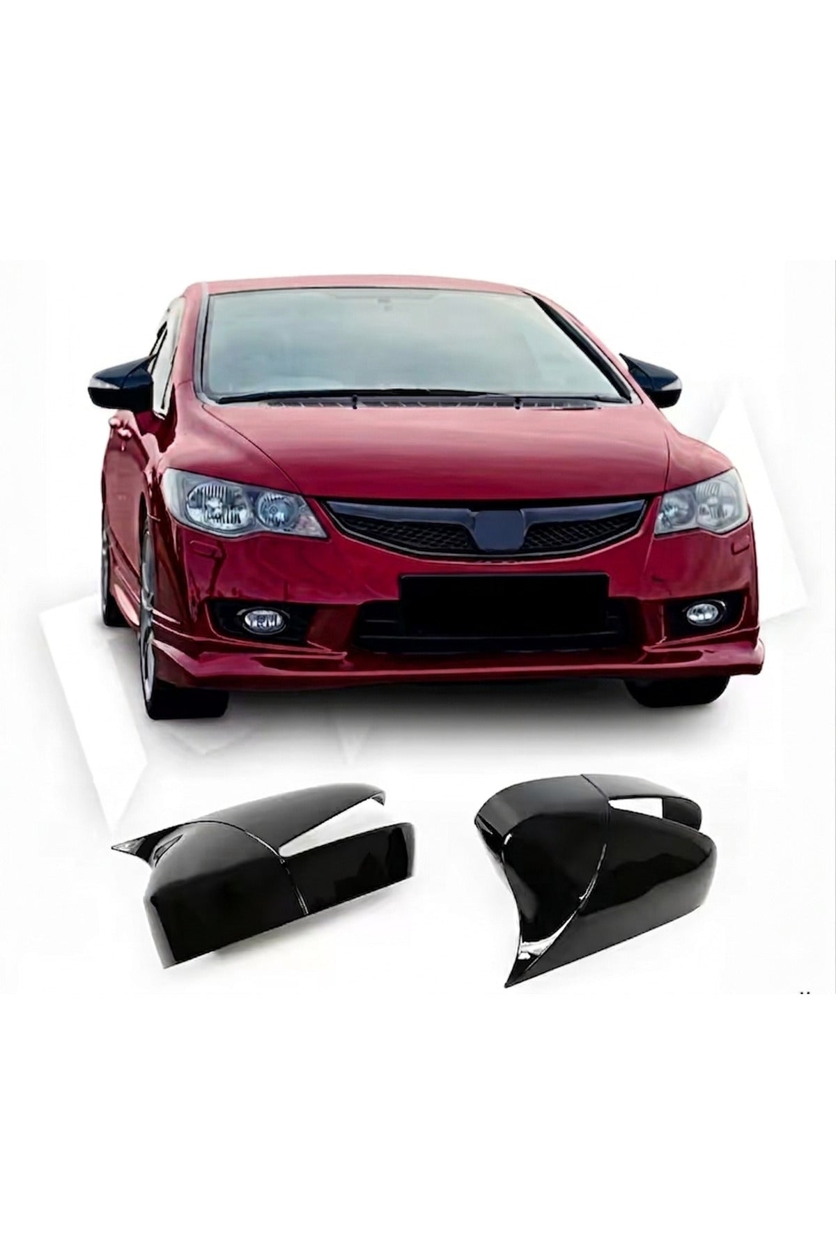 2006-2011 HONDA CİVİC FD6 BATMAN YARASA AYNA KAPAĞI PARLAK SİYAH