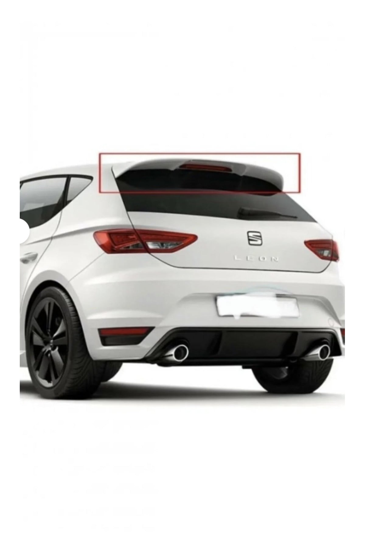 Seat Leon 2013+ Arka Spoiler | Plastik Boyalı Beyaz Bagaj Üstü Spoiler – Arka Üst Spoiler