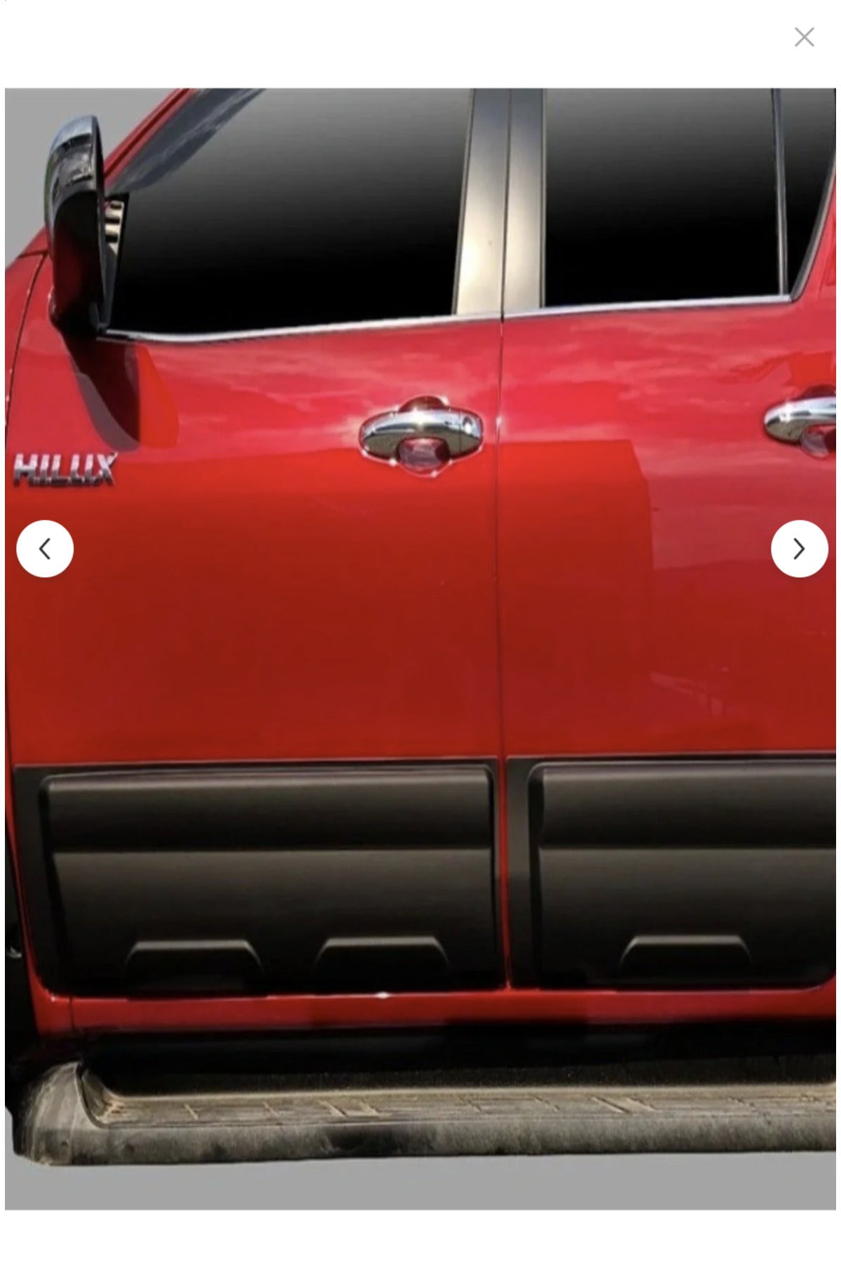 Toyota Hilux 2015+ Kapı Kaplama Seti | Kapı Koruma / Yan Kapı Kaplama – Siyah