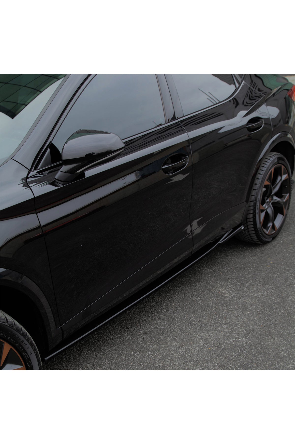 Cupra Formentor 2020+ Piano Black Marşpiyel Seti | Yan Etek / Side Skirt Kaplama – Parlak Siyah