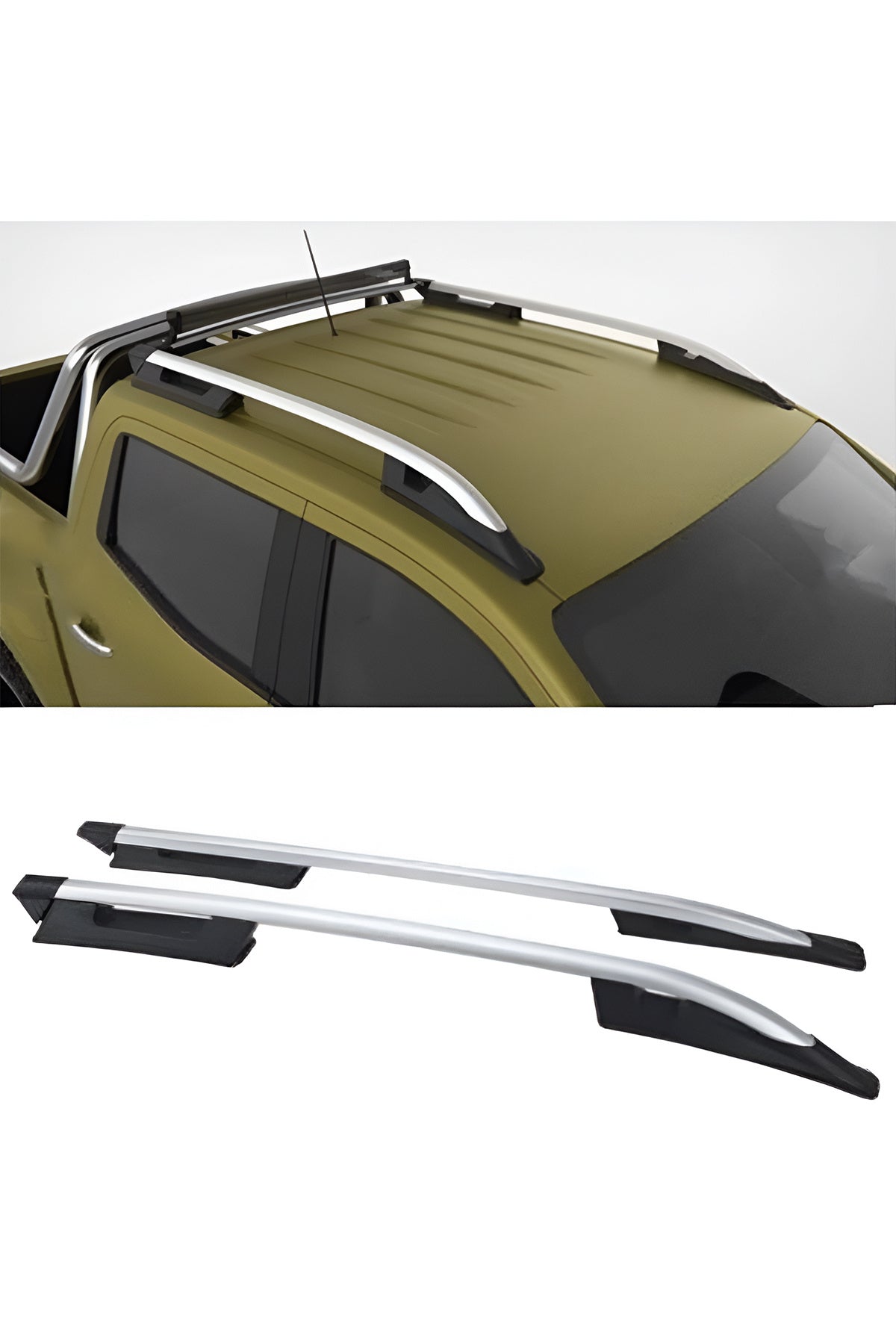 Volkswagen Amarok 2010-2016 Falcon Tavan Çıtası Seti (Sağ-Sol) | Krom Tavan Çıtası