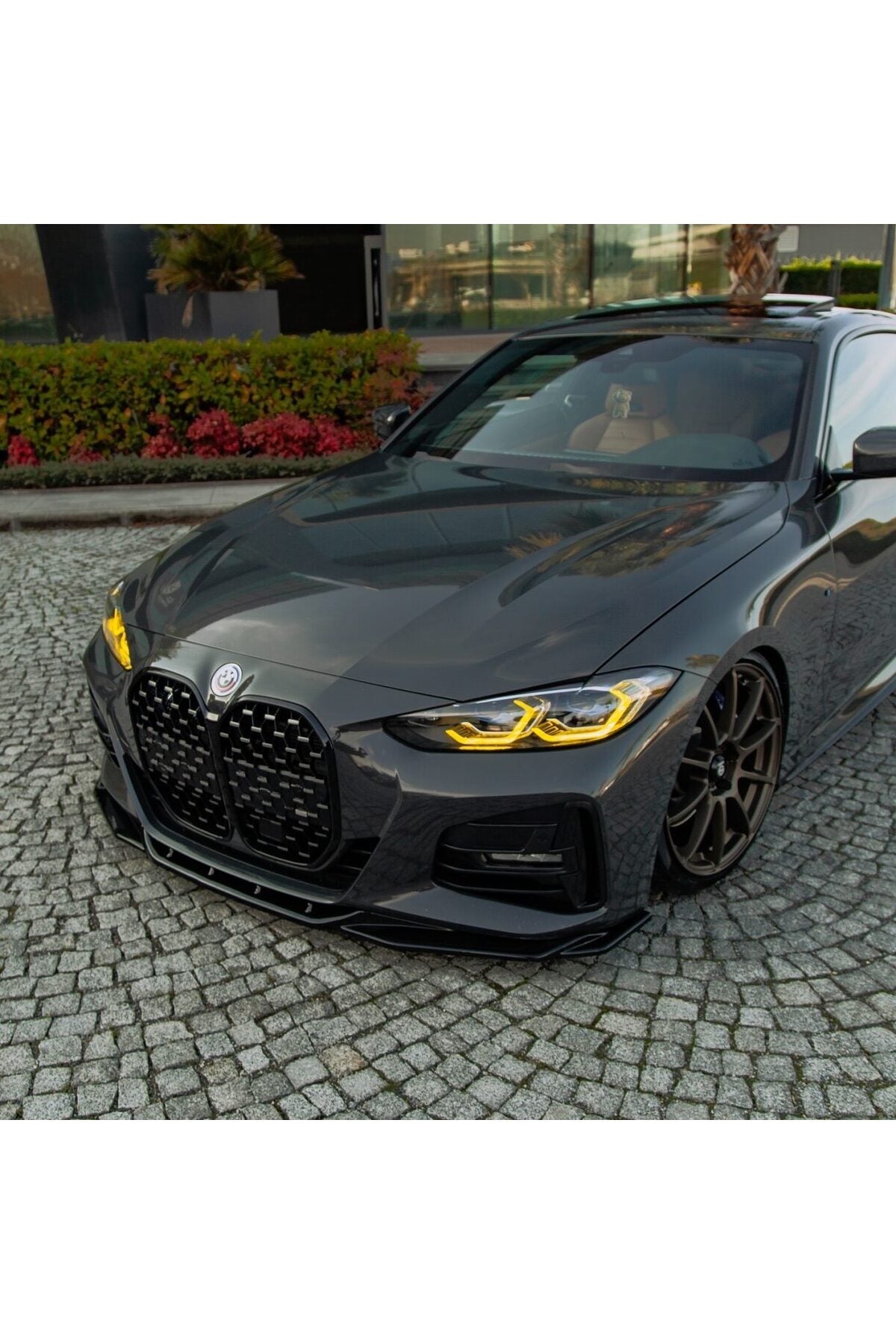 Bmw 4 Serisi G22 Coupe 2020+ M Paket Body Kit Seti Ön Lip Marşpiyel Difüzör Spoiler Flap