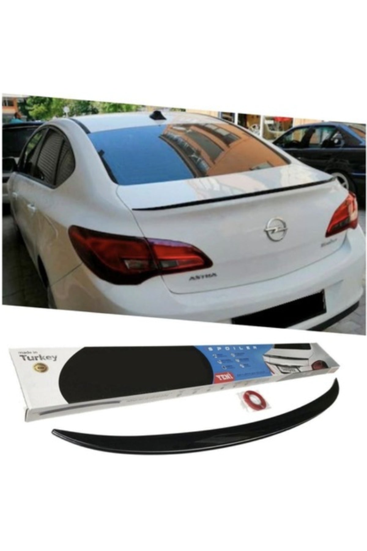 Opel Astra J 2010-2015 Bagaj Spoileri Piano Black ABS Parlak Siyah Bagaj Üstü Spoiler