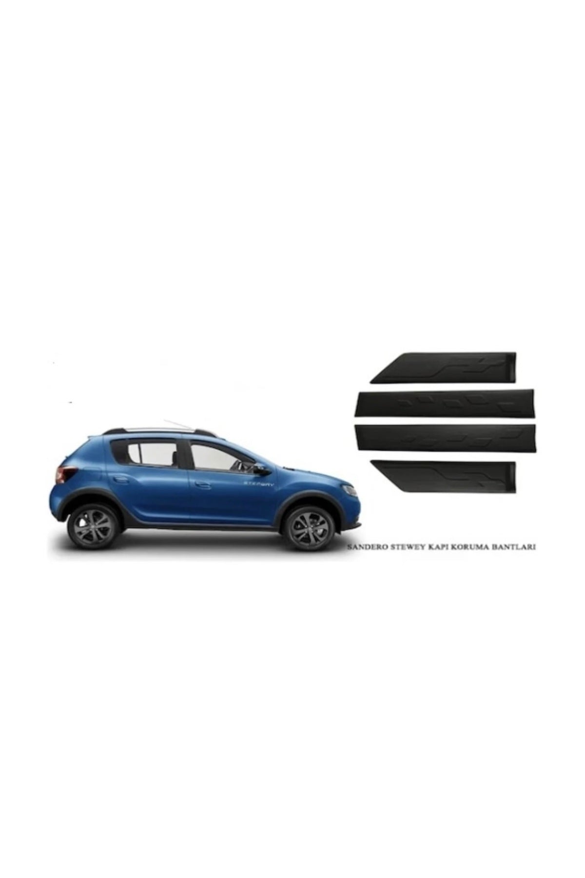 2012-2020 Dacia Stepway Kapı Gövde Kaplama Kabartma Koruma Dodik