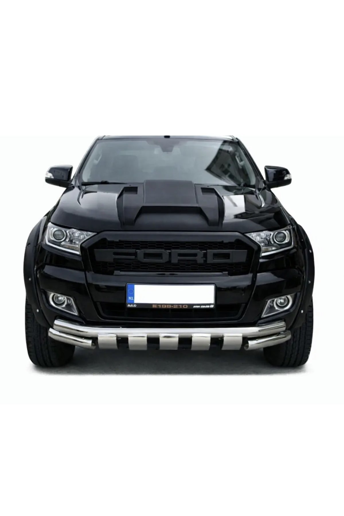 Ford Ranger T6 T7 T8 2012-2022 Shark Ön Tampon Koruma Demiri Krom Off-Road Ön Koruma Barı - TMZ Garage