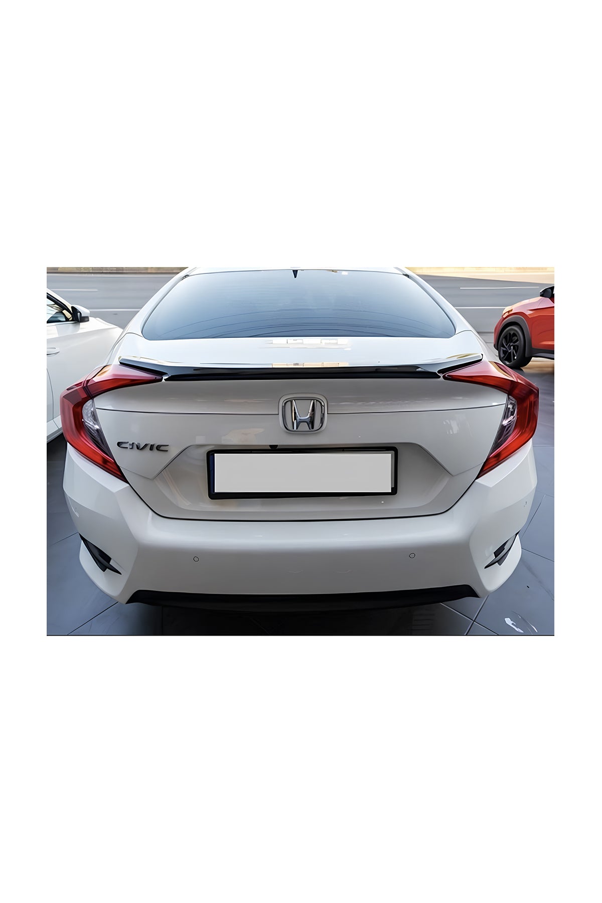 Honda Civic 2012+ Geniş Spoiler Bagaj Üstü ABS Plastik Piano Black