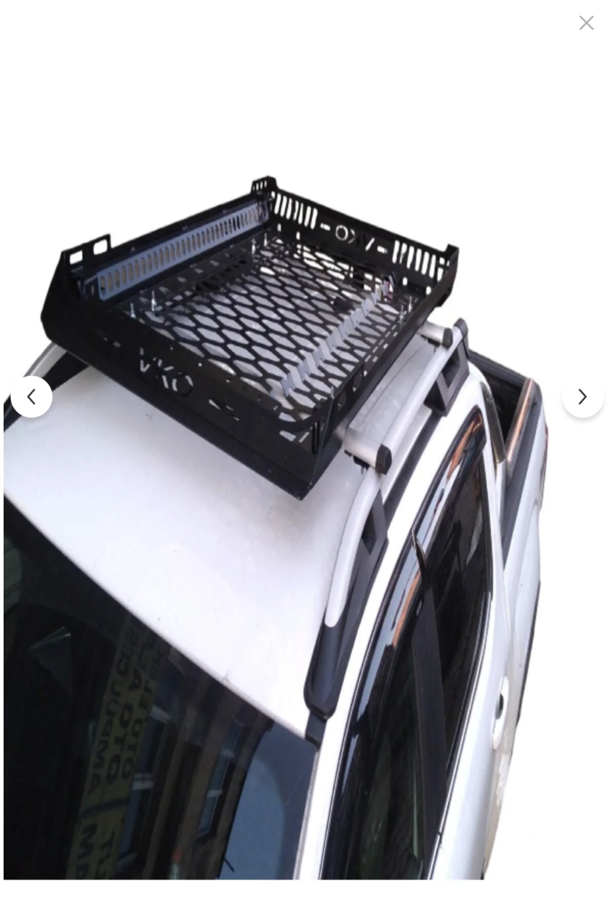 Universal Tavan Sepeti 100X125 Cm | Tüm Araçlara Uyumlu Lazer Kesim Roof Rack Sepet – Siyah