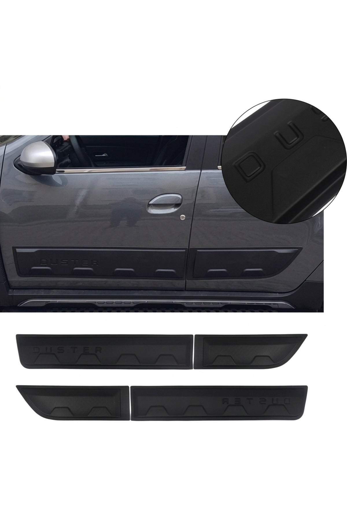2010-2017 DACİA DUSTER KAPI GÖVDE KAPLAMA KABARTMA KORUMA (DAMALI 4 PARÇA)