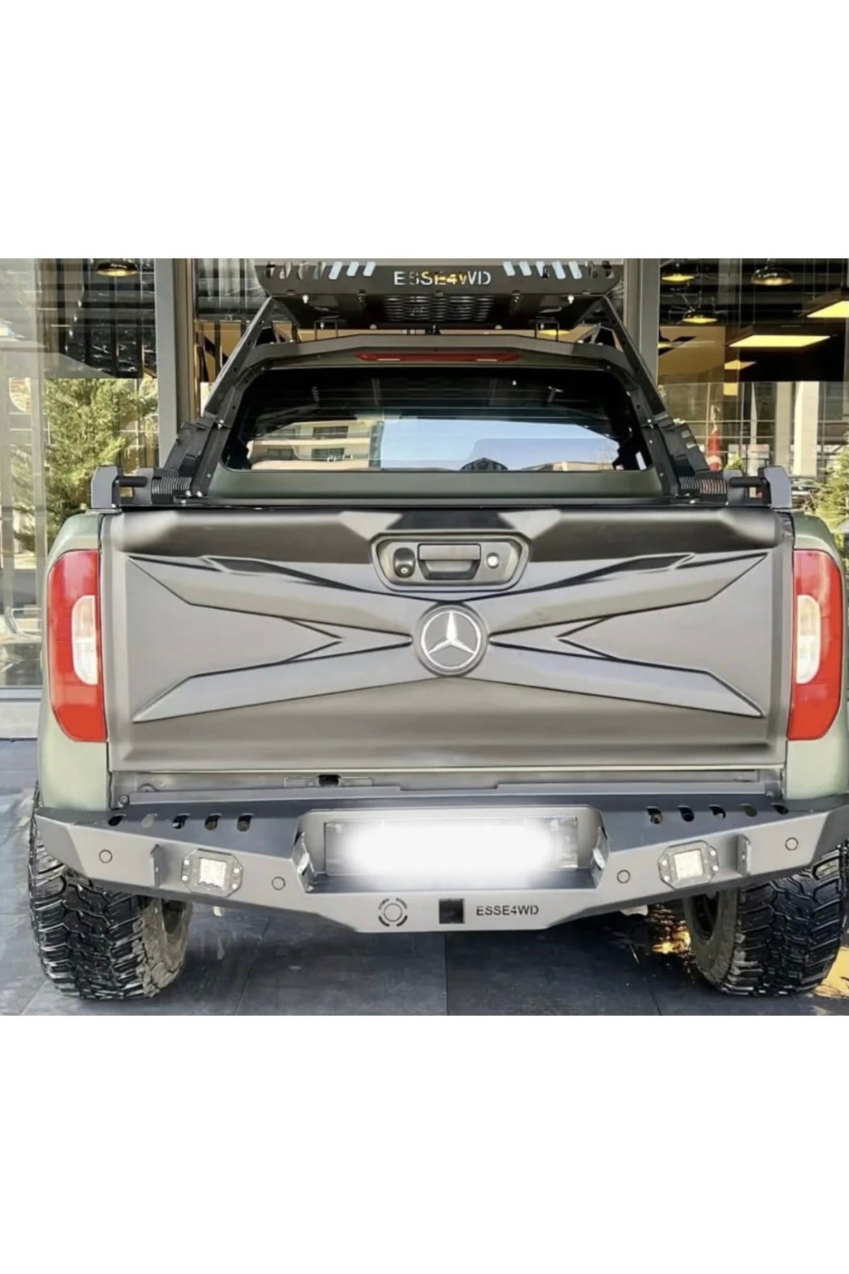 2017 Ve Üzeri Uyumlu Mercedes X Class Arka Bagaj Kaplama Kabartma Koruma Dodik