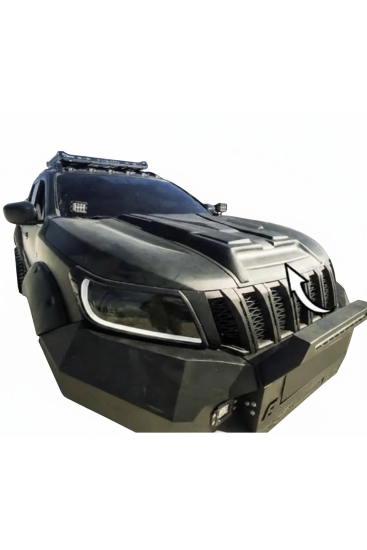 2015+ Nissan Navara Np300 Kaput Üstü Scoop Kaplama Kabartma Koruma Dodik Mat Siyah
