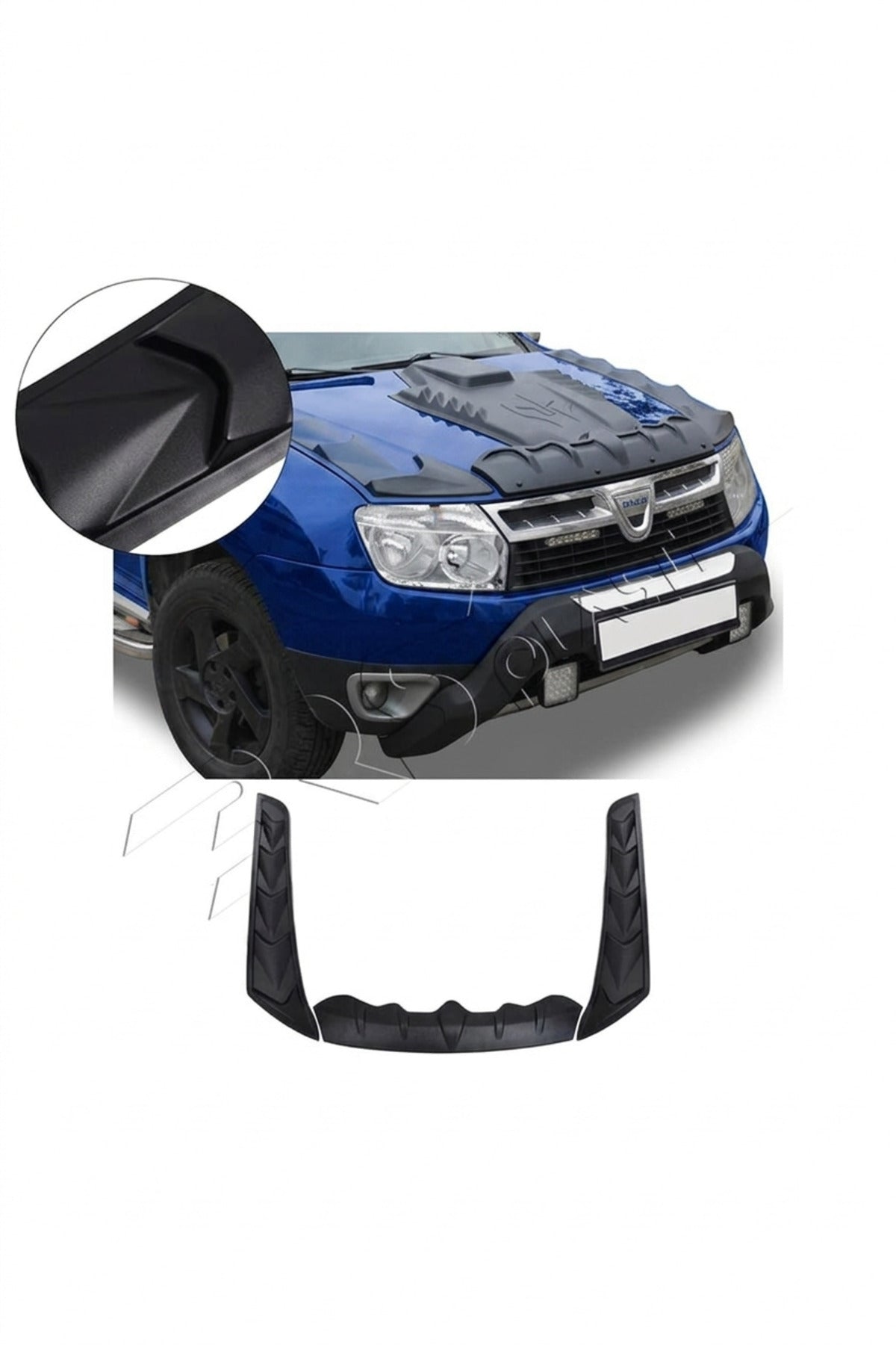 2010-2017 DACİA DUSTER DRAGON ÖN KAPUT KORUMA KAPLAMA RÜZGARLIK 3 PARÇA