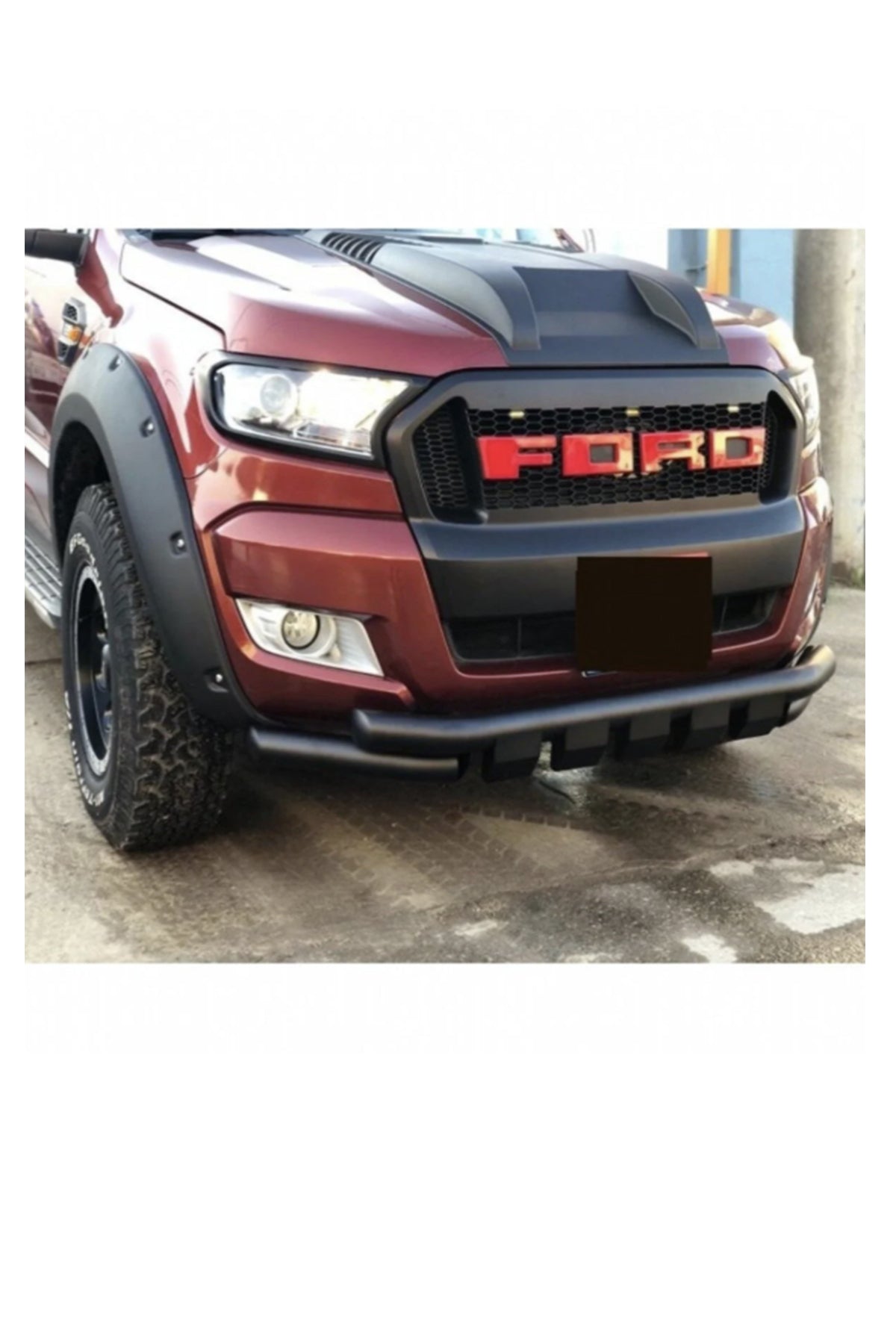 Ford Ranger T6 T7 T8 Shark Ön Koruma Demiri | Ön Tampon Koruma Barı – Siyah