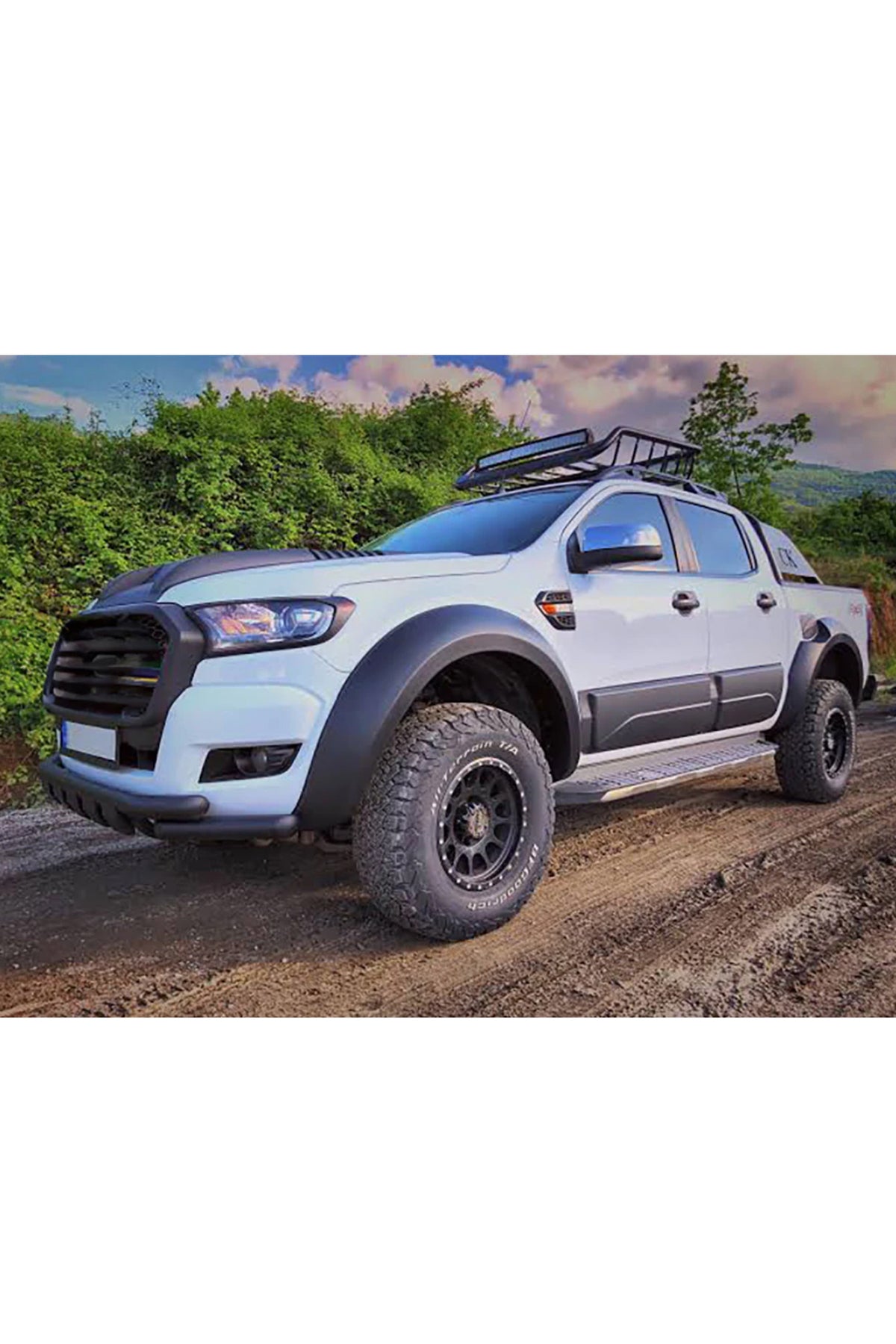 Ford Ranger T6 T7 T8 Jumbo Çamurluk Dodik Seti Düz Model Mat Siyah