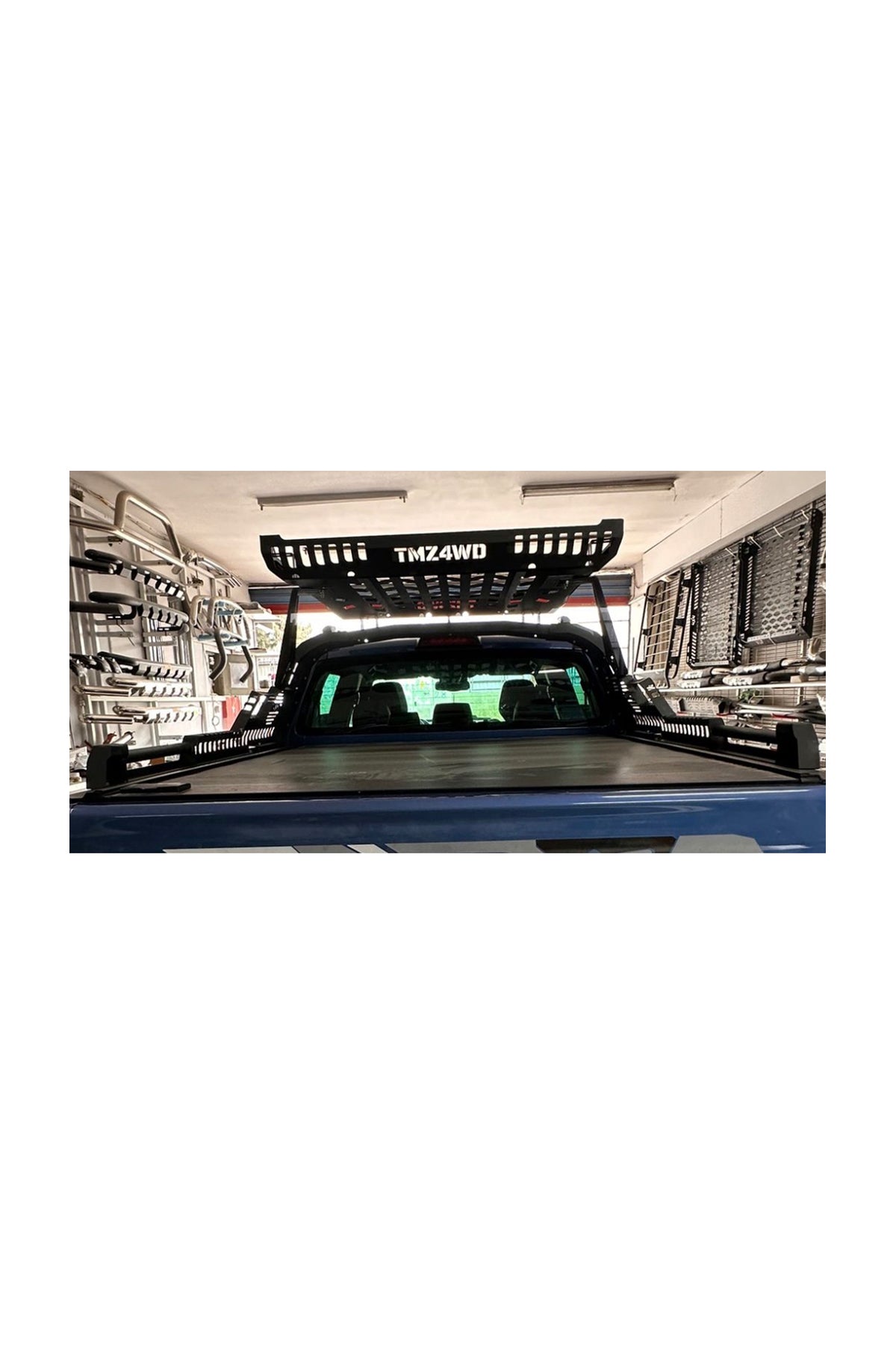 Nissan Navara 2005-2014 Uyumlu 3 mm Sepetli Roll Bar | Siyah Off-Road Tasarım | Dayanıklı Metal Kasa Aksesuarı