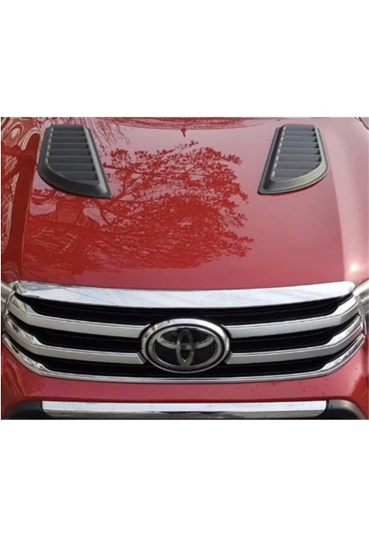 Toyota Hilux 2015+ İkili Kaput Venti Seti | Kaput Üstü Havalandırma Kaplama (2 Parça) – Siyah