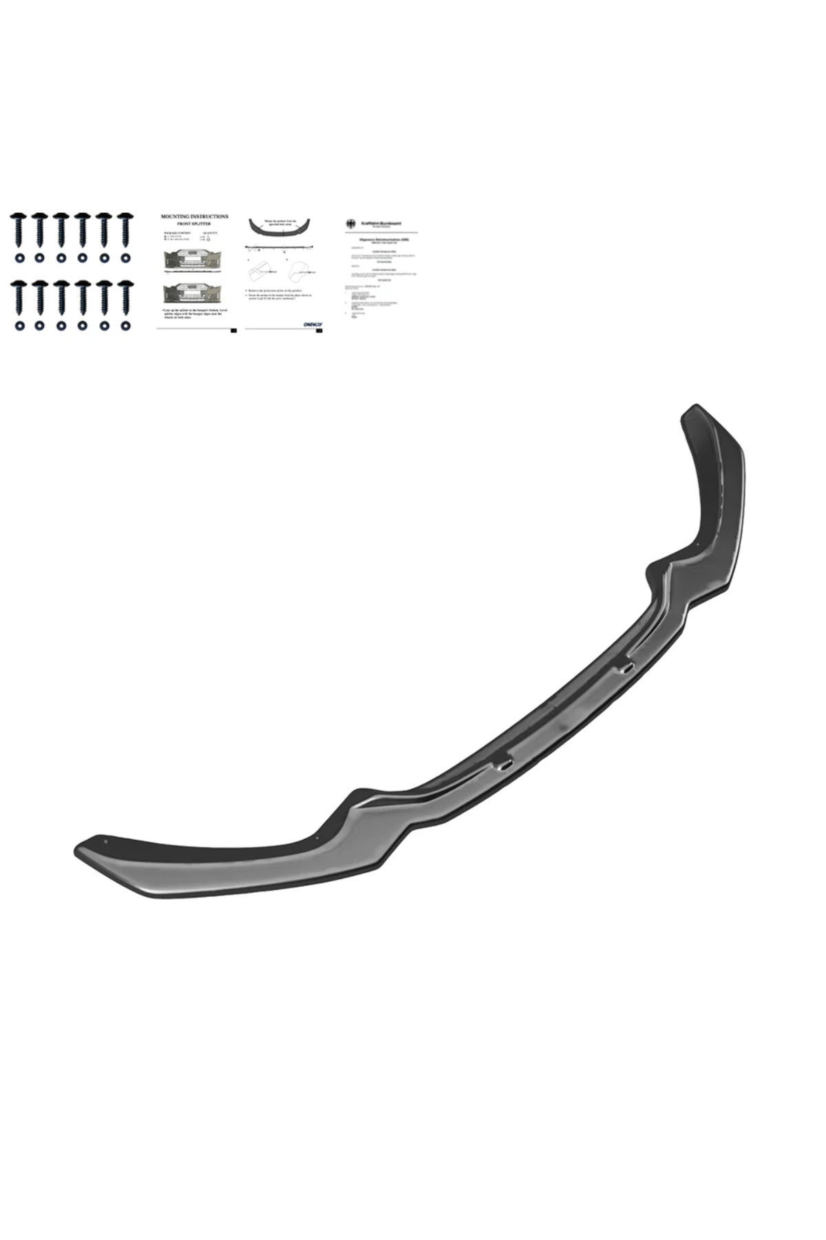 BMW 1 Serisi F20 F21 2015-2019 M Paket Ön Lip Piano Black Ön Tampon Eki