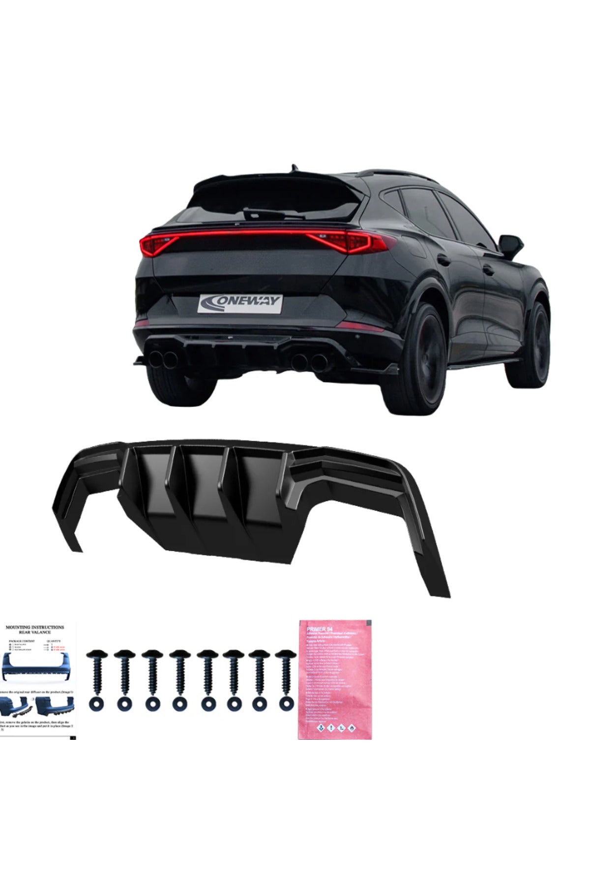 Cupra Formentor 2024+ Arka Difüzör Piano Black Difüzör Eki