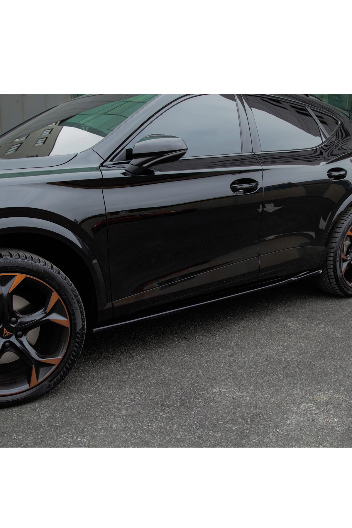 Cupra Formentor 2020+ Piano Black Marşpiyel Seti | Yan Etek / Side Skirt Kaplama – Parlak Siyah