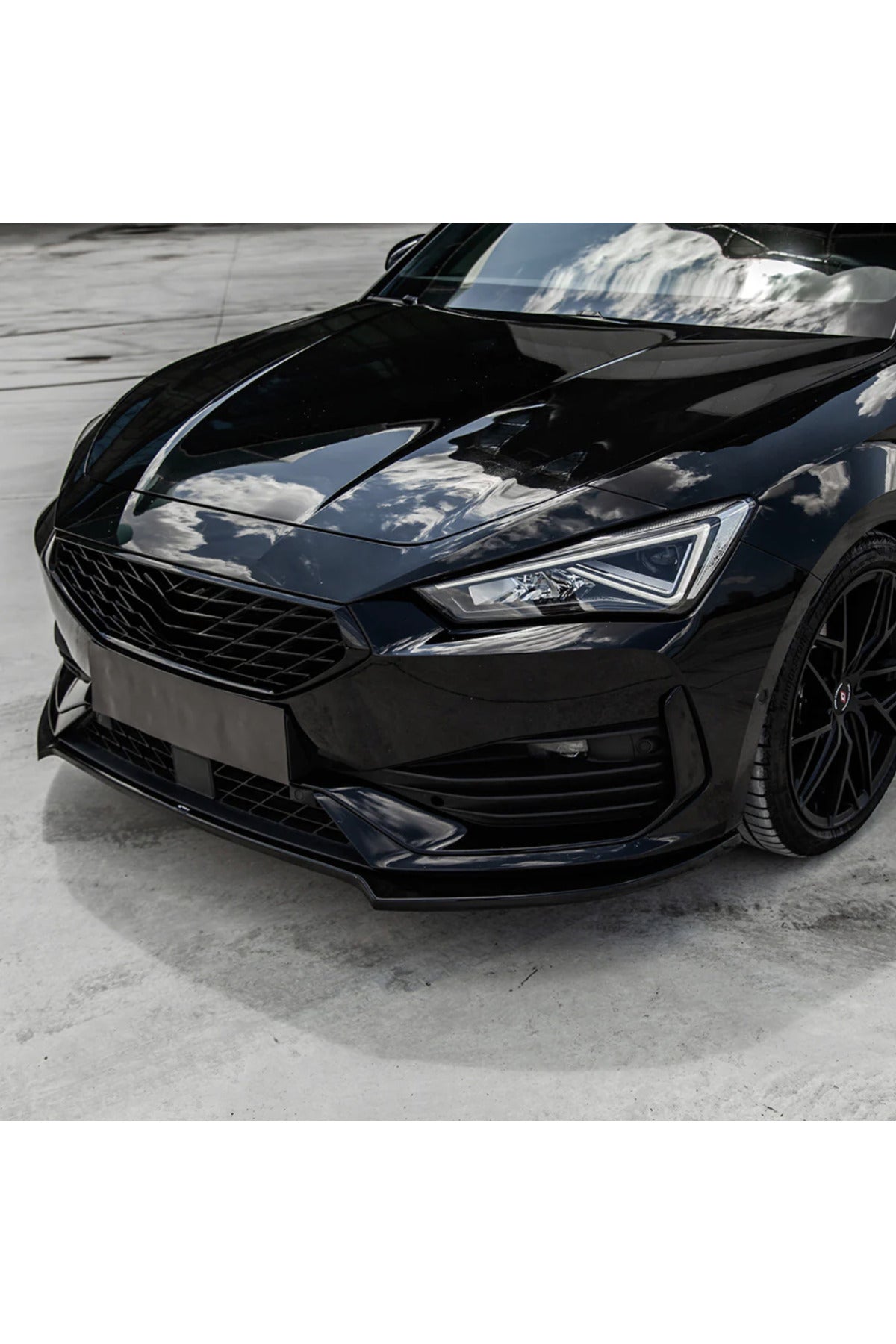 Cupra Leon 2020-2024 Ön Lip Parlak Siyah ABS Ön Tampon Alt Eki - TMZ Garage