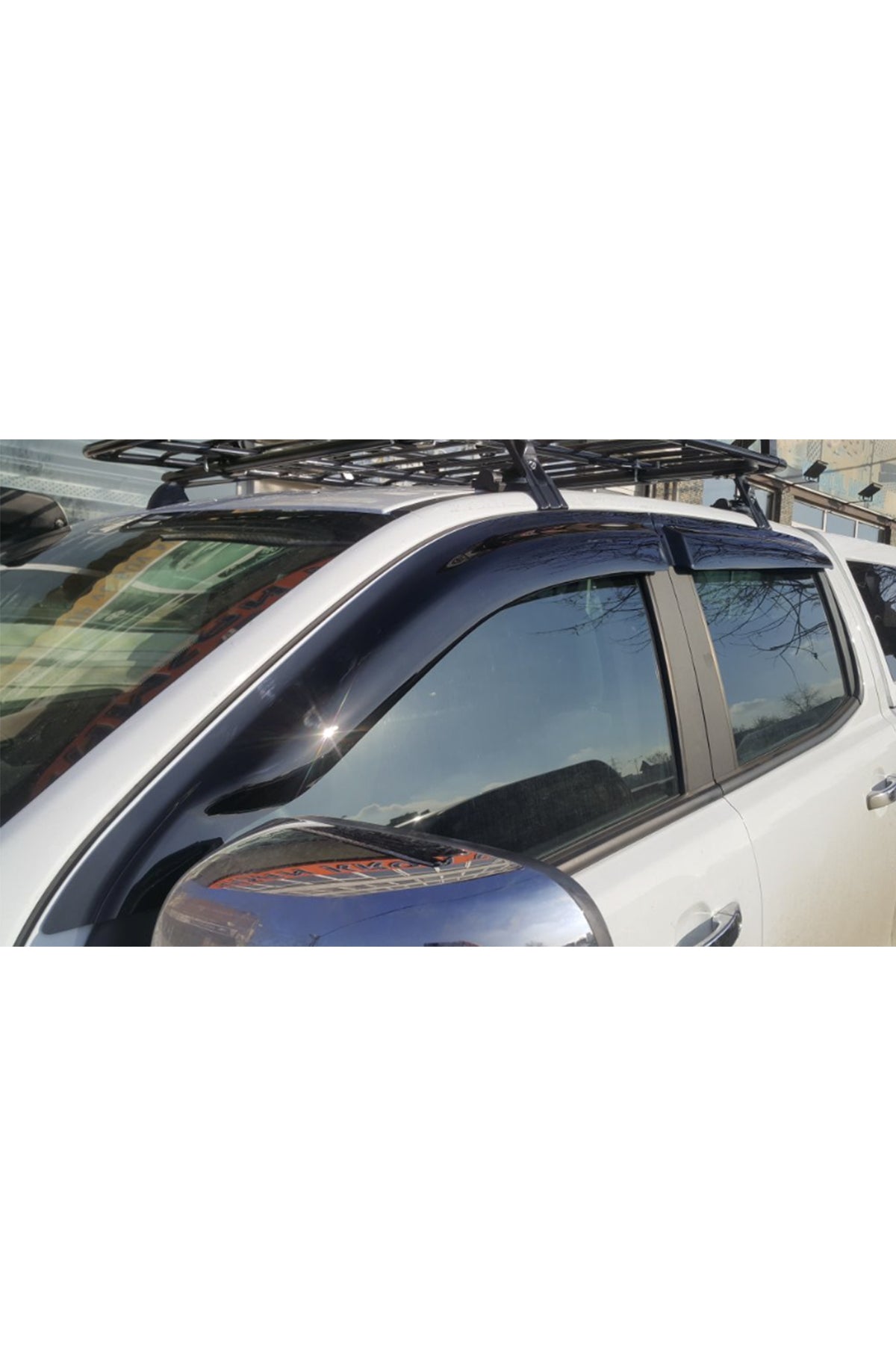 Ford Ranger T6 T7 T8 Cam Rüzgarlığı 4’Lü Set | Piano Black (Parlak Siyah) Yağmur Rüzgarlığı