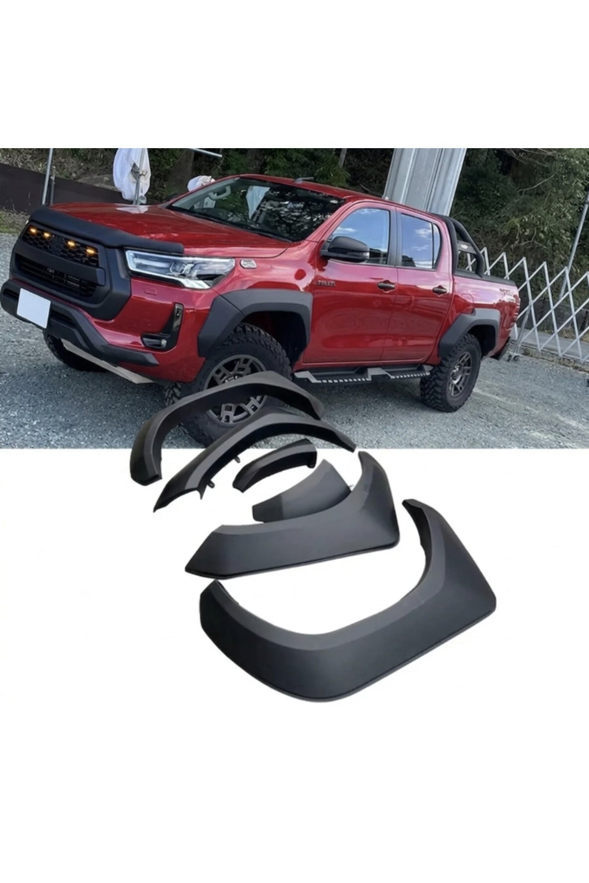2021+ TOYOTA HİLUX ORJİNAL TAMPON UYUMLU GR STİL ÇAMURLUK DODİK KAPLAMA KABARTMA KORUMA İTHAL ÜRÜN - TMZ Garage