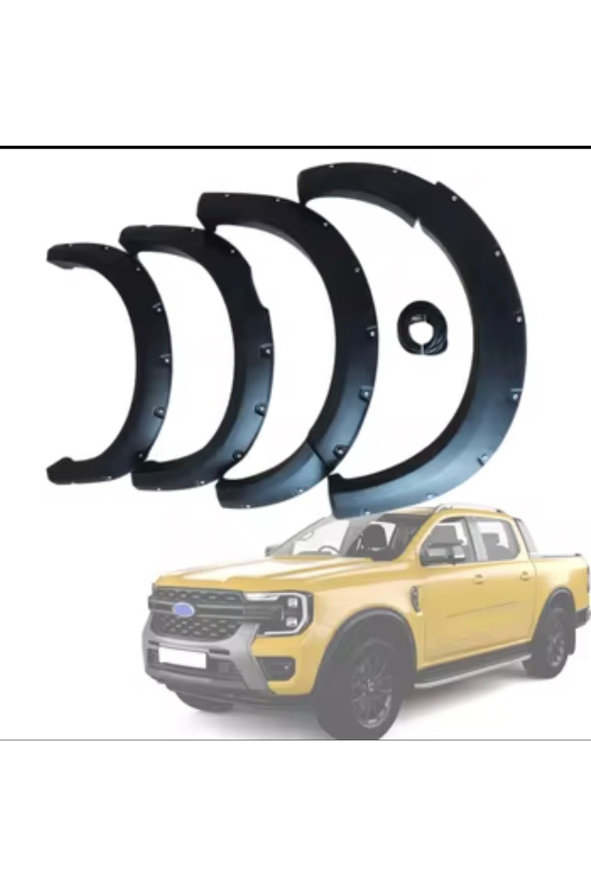 2023+ FORD RANGER T9 VİDA GÖRÜNÜM ÇAMURLUK DODİK KAPLAMA KABARTMA 6 PARÇA İTHAL ÜRÜN - TMZ Garage
