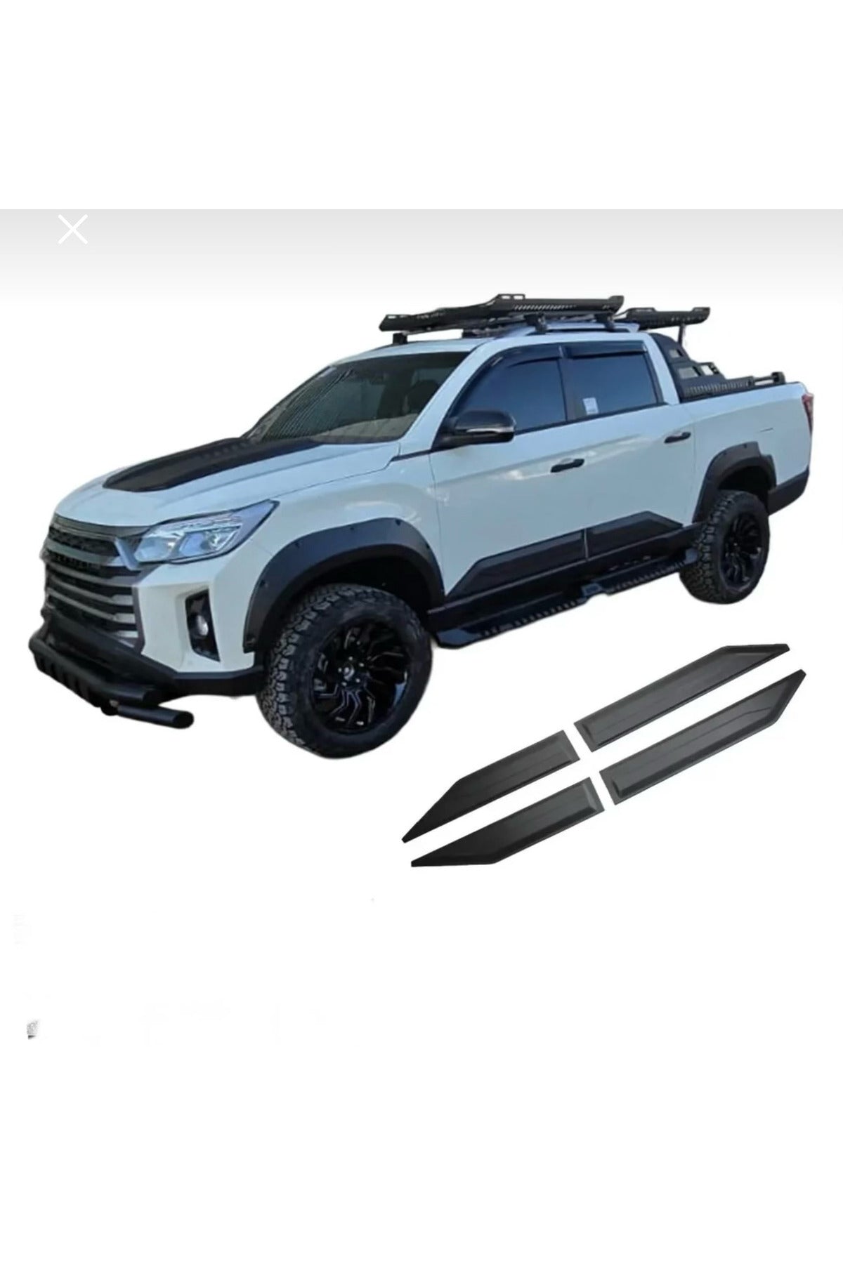 2018+ Ssangyong Musso Kapı Gövde Koruma Kaplama Kabartma 4 Parça
