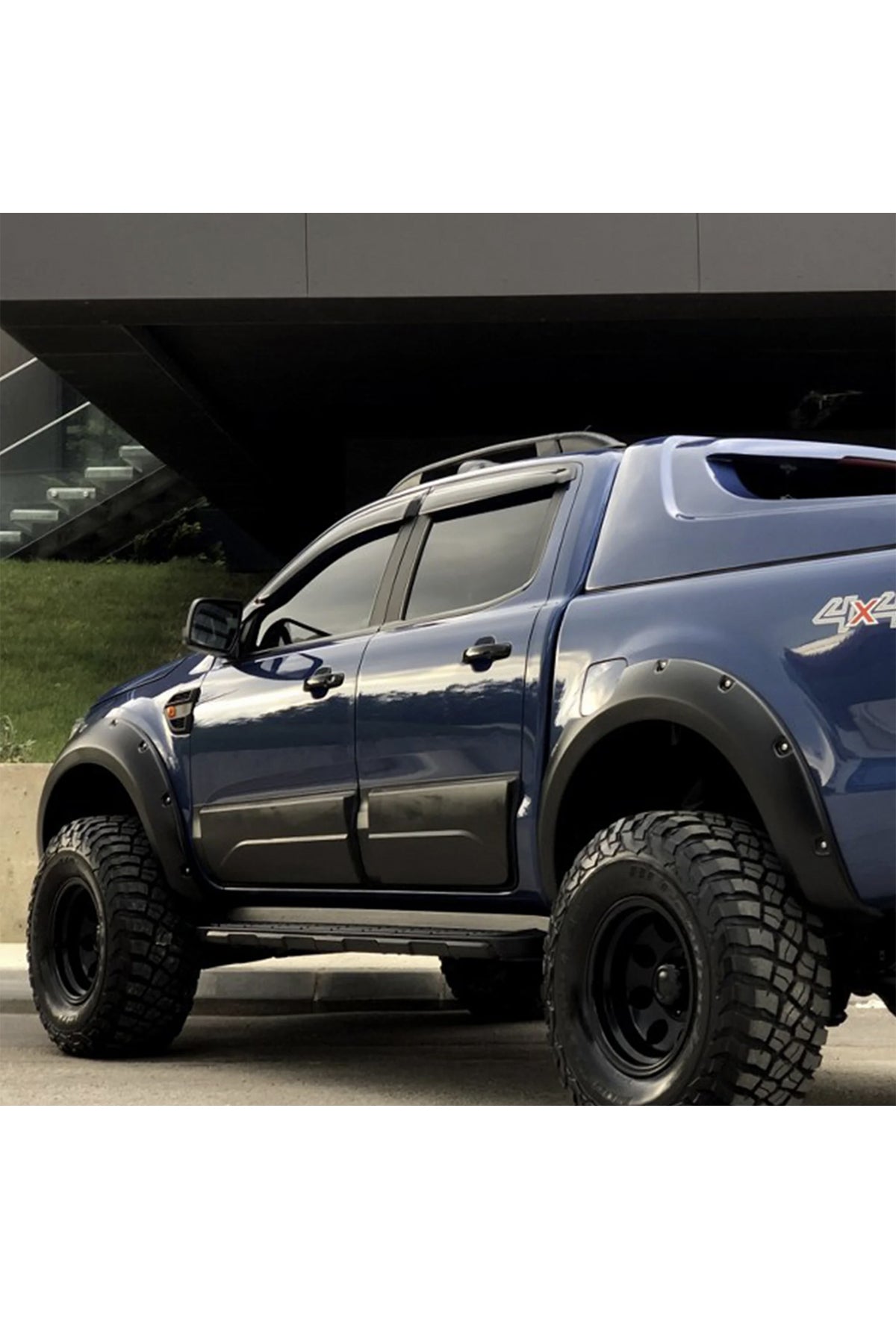 Ford Ranger T6 T7 T8 2012-2022 Kapı Kaplama Seti | Yan Kapı Koruma – Mat Siyah