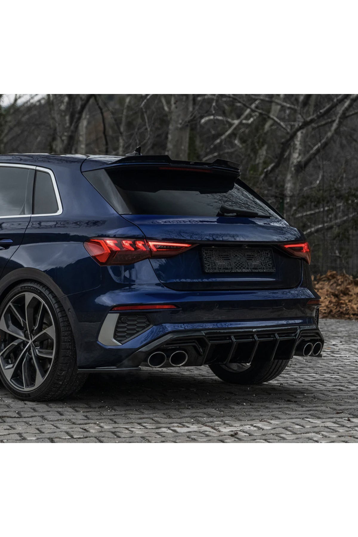 Audi A3 Sportback 2020-2024 Spoiler 8Y Kasa Piano Black Bagaj Üstü Spoiler Eki