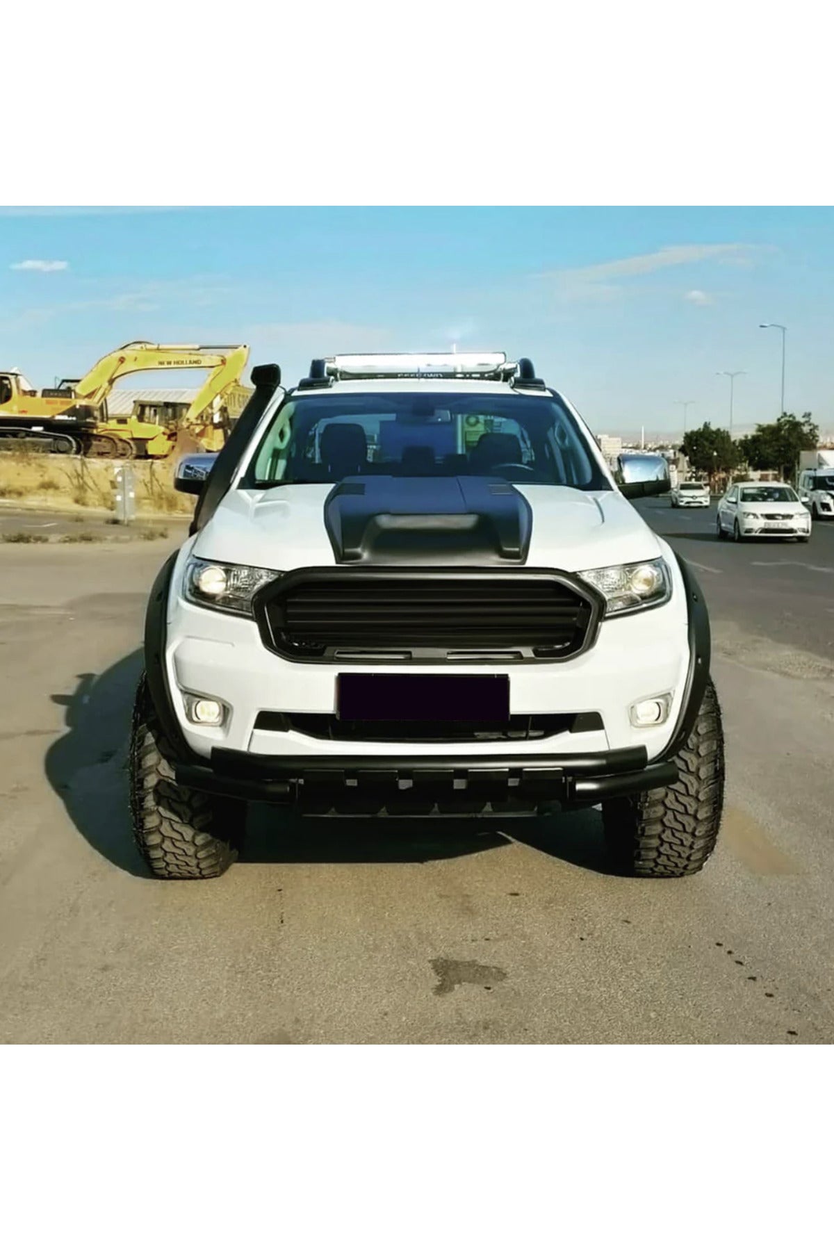 Ford Ranger 2012-2022 Kaput Kabartma Mat Siyah Ön Kaput Üstü Kaplama
