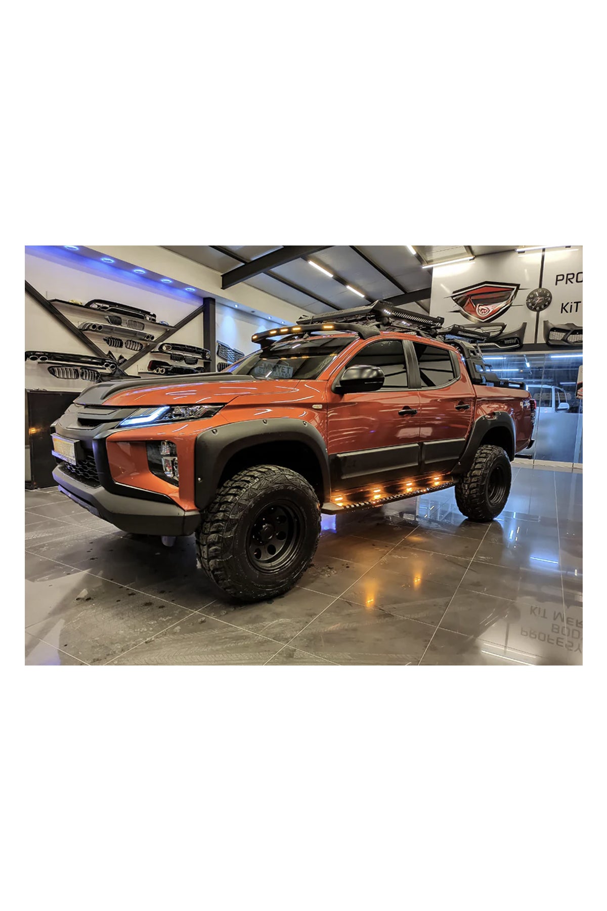 Mitsubishi L200 2019+ Dodik Seti | Mat Siyah Çamurluk Dodik / Fender Flare – Siyah