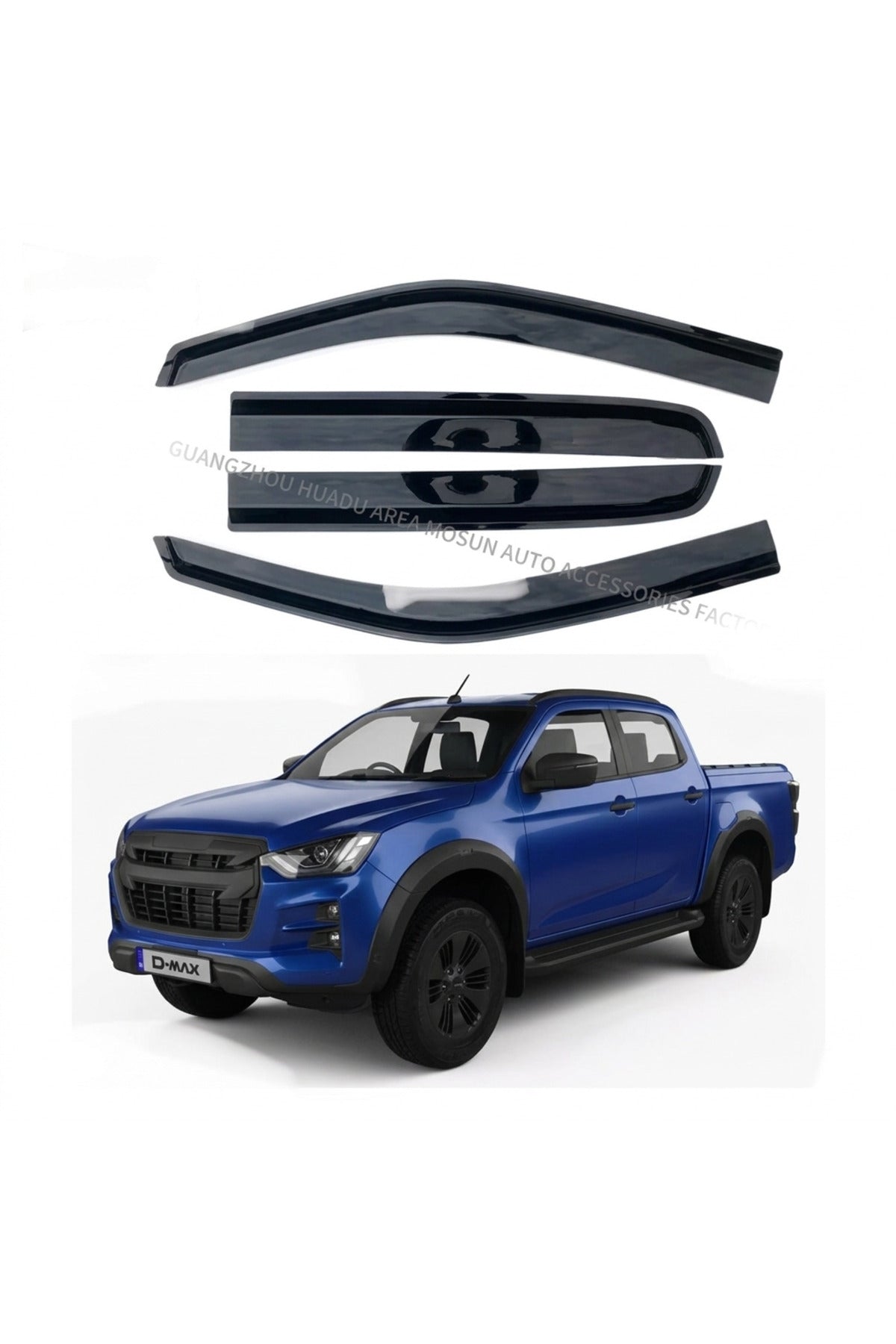 2021+İsuzu D-Max Cam Rüzgarliği Si̇yah İthal Ürün